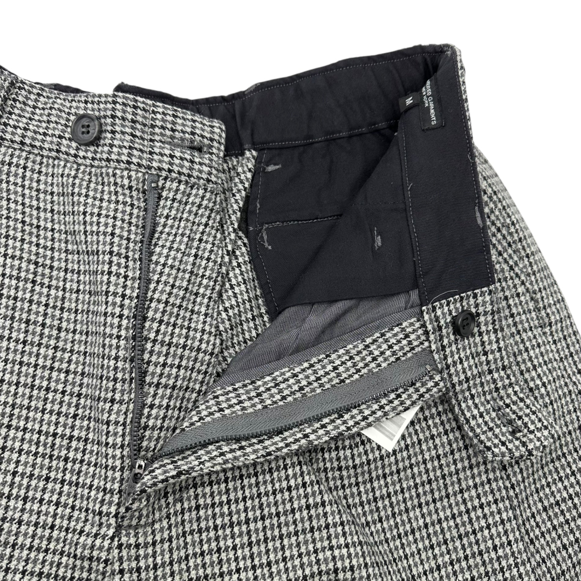 Engineered Garments(エンジニアードガーメンツ) 20AW Emarson Pant Wool hound's-tooth pattern エマーソン パンツ ウール 千鳥柄 M グレー 2タック スラックス