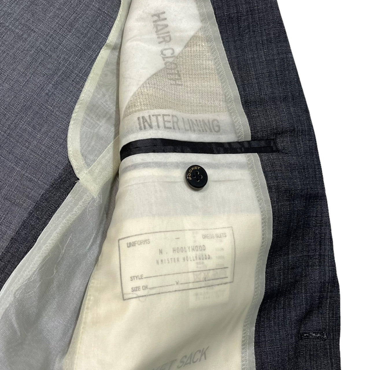 N.HOOLYWOOD(エヌハリウッド ミスターハリウッド) Slim type setup suit スリムタイプ セットアップ スーツ テーラード ジャケット スラックス 251-JK01 251-PT01 SIZE 36R(S) グレー セットアップ販売