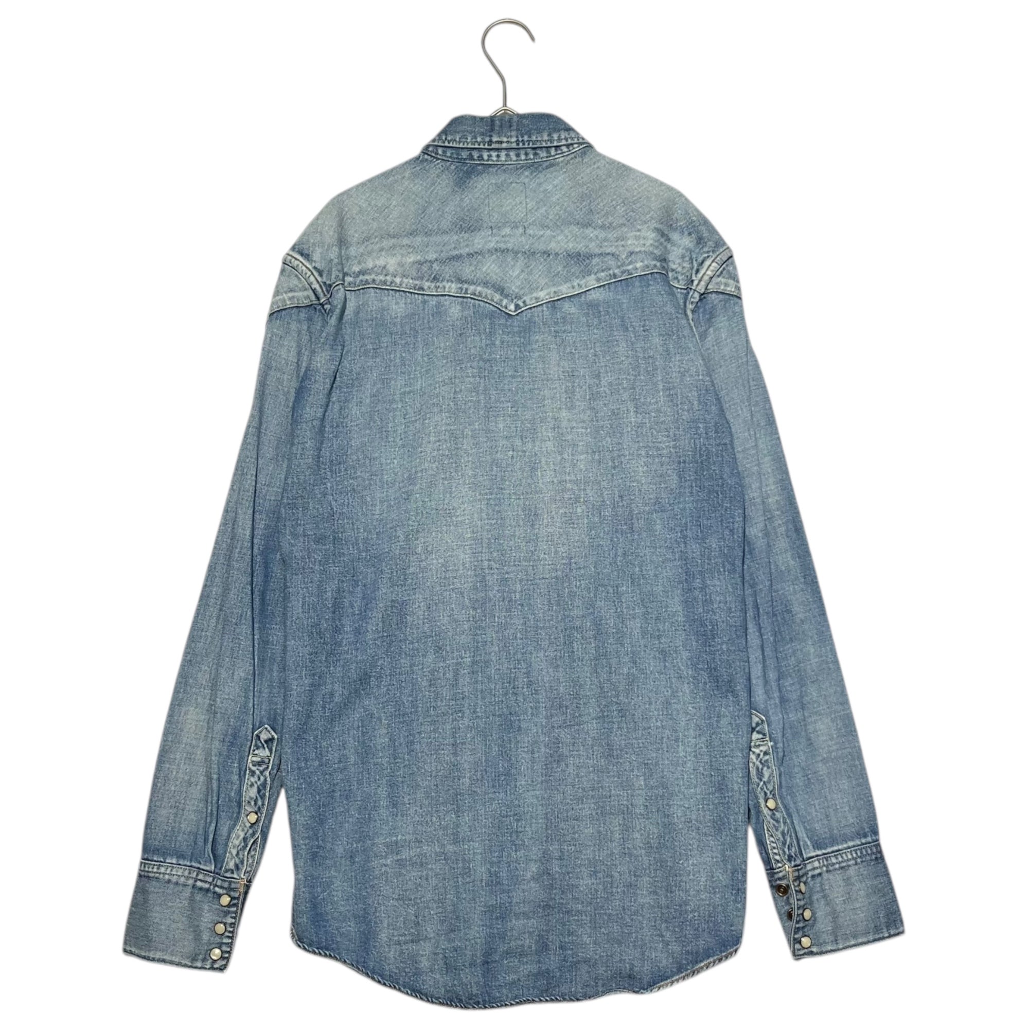 VISVIM(ビズビム/ヴィズヴィム) 12SS Social Sculpture Four Corners Damaged Shirt Indigo ソーシャル スカルプチャー フォー コーナー ダメージ デニムシャツ 2(M) ライトインディゴ