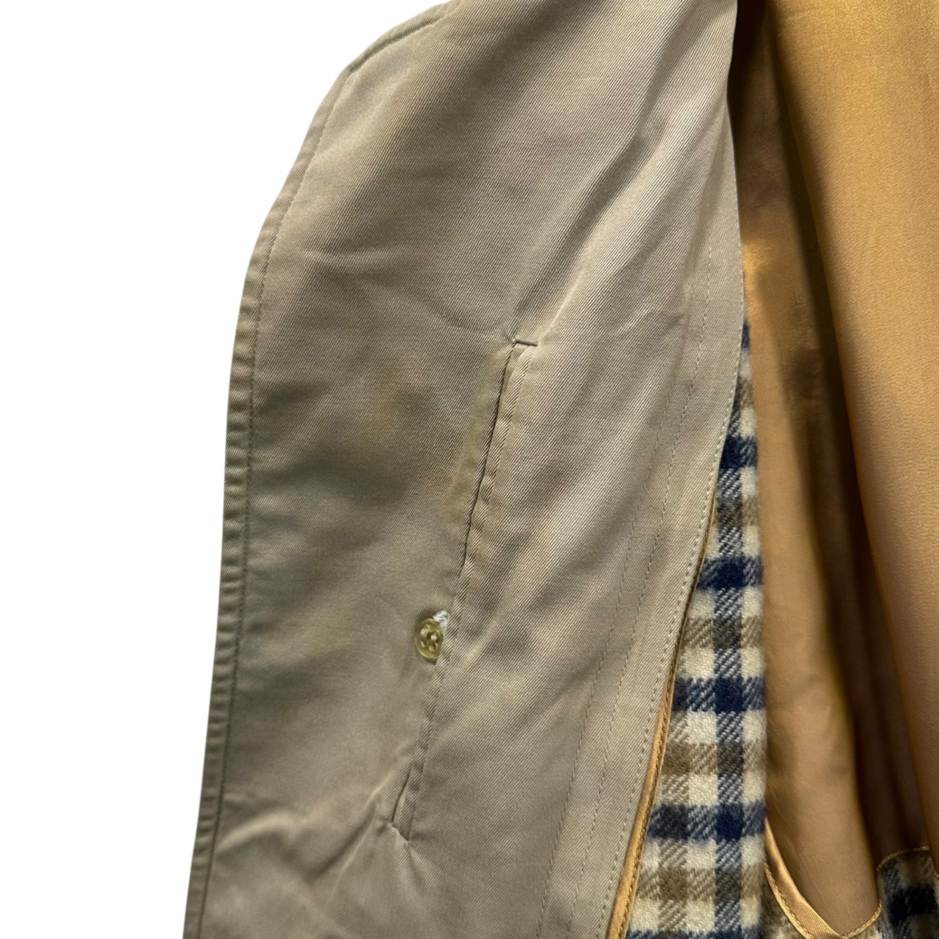 Aquascutum(アクアスキュータム) Lined Single-Breasted Trench Coat ライナー 付き シングル トレンチコート S ベージュ