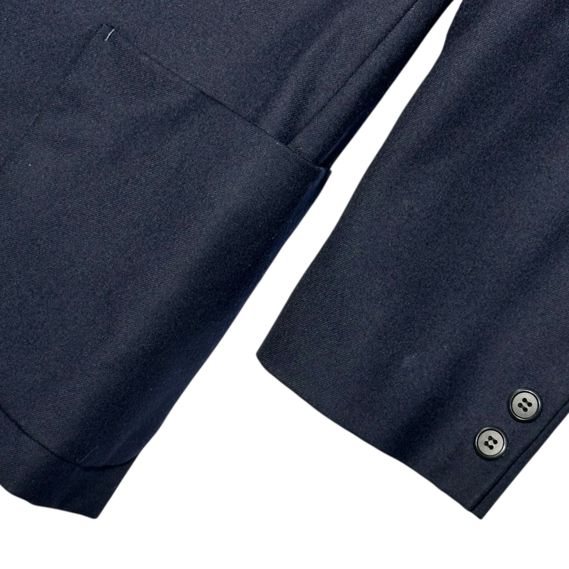 YOHJI YAMAMOTO(ヨウジヤマモト) "CENTRAL JAPAN RAILWAY COMPANY" Wool Set-Up Suit JR東海 制服 ウールセットアップ スーツ A6(L程度) ネイビー ダブル テーラード ジャケット 2タック スラックス