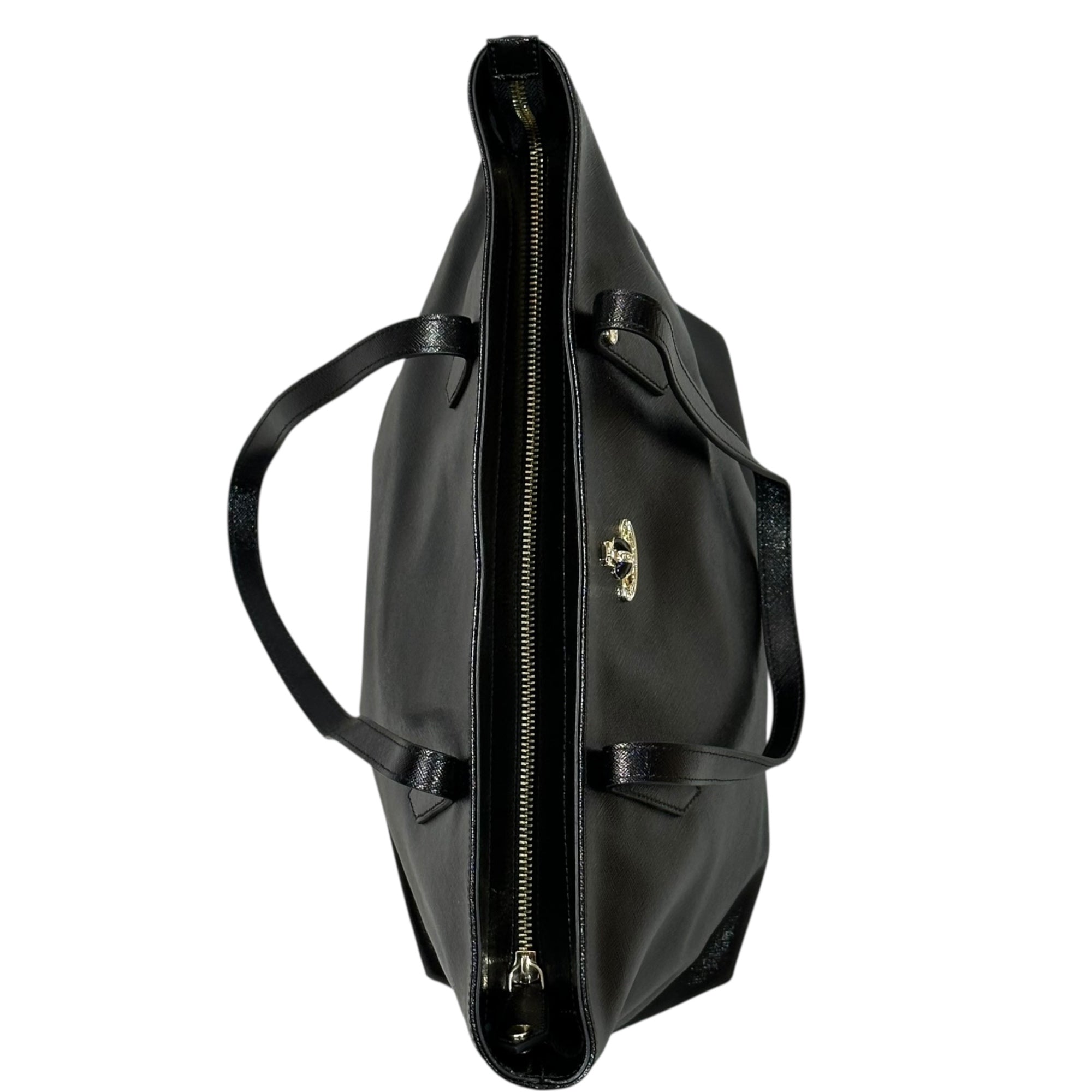 Vivienne Westwood(ヴィヴィアンウエストウッド) DIAMANTE ORB SHOPPER ディアマンテ オーブ ショッパー トート バッグ 4205007D-L0040 ブラック 参考定価55,000円(税込)