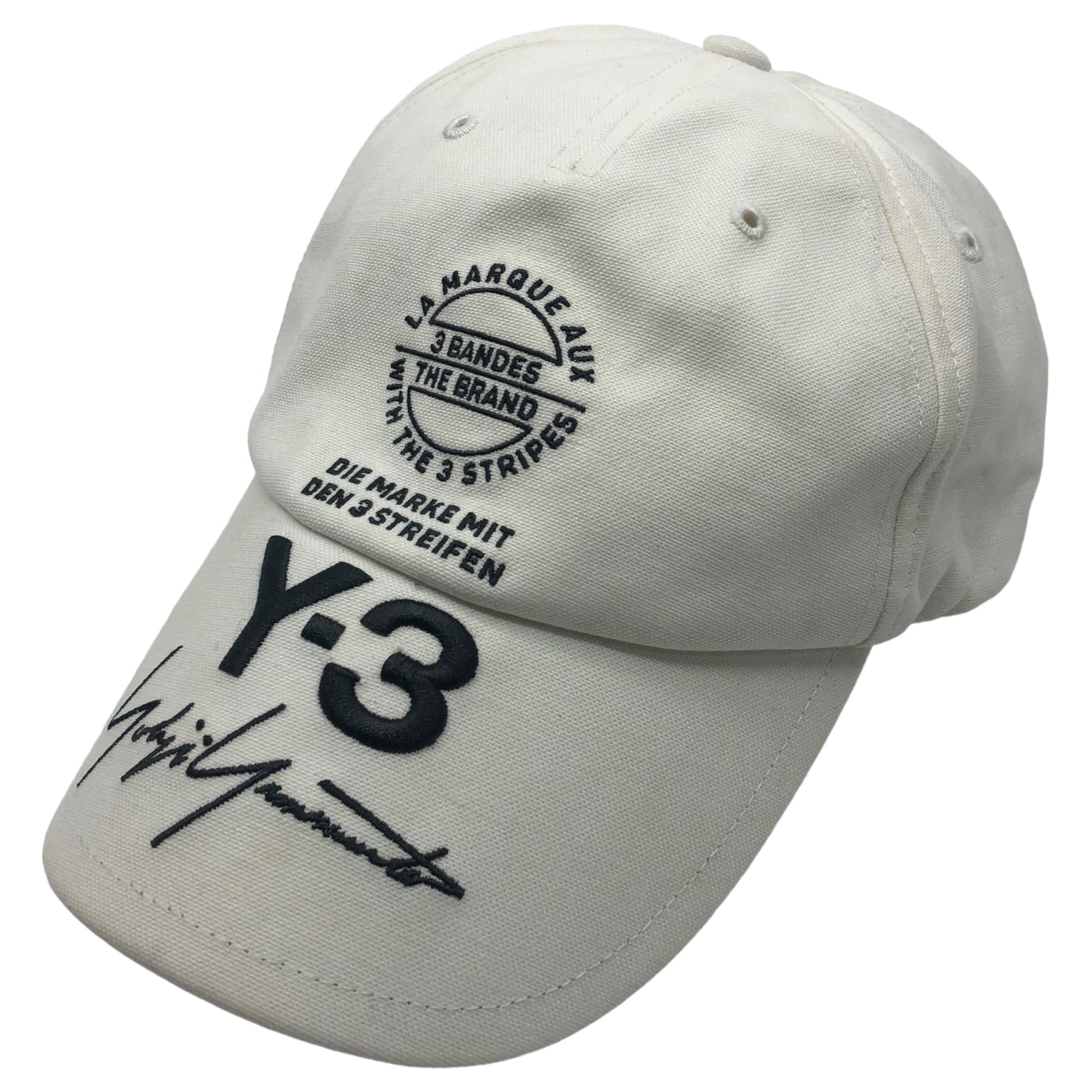 Y-3(ワイスリー) logo embroidery cap ロゴ 刺繍 キャップ CY3539 ホワイト 帽子