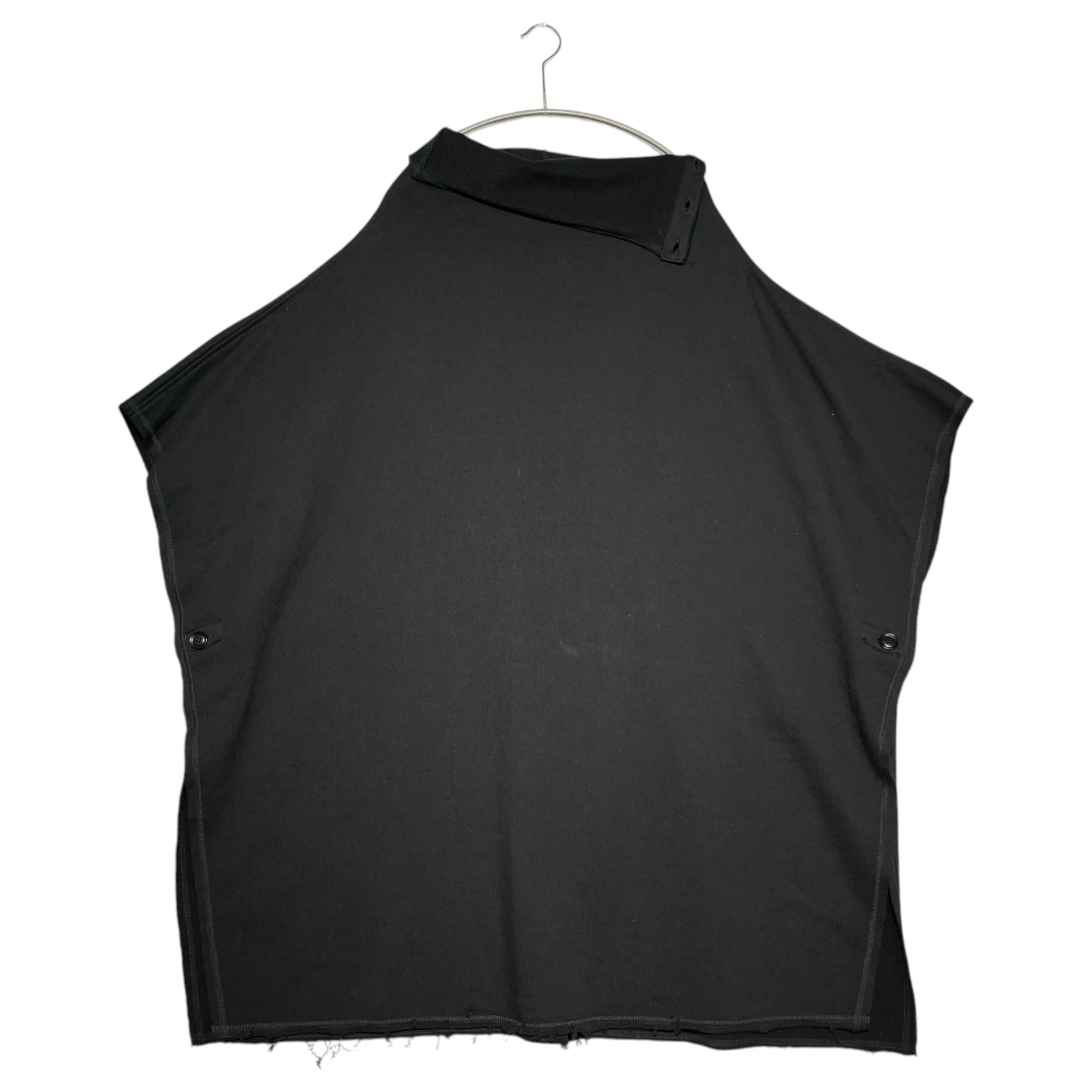 s'yte YOHJI YAMAMOTO(サイト ヨウジヤマモト) High neck sleeveless sweat poncho ハイネック ノースリーブ スウェット ポンチョ UK-T68-045 M ブラック