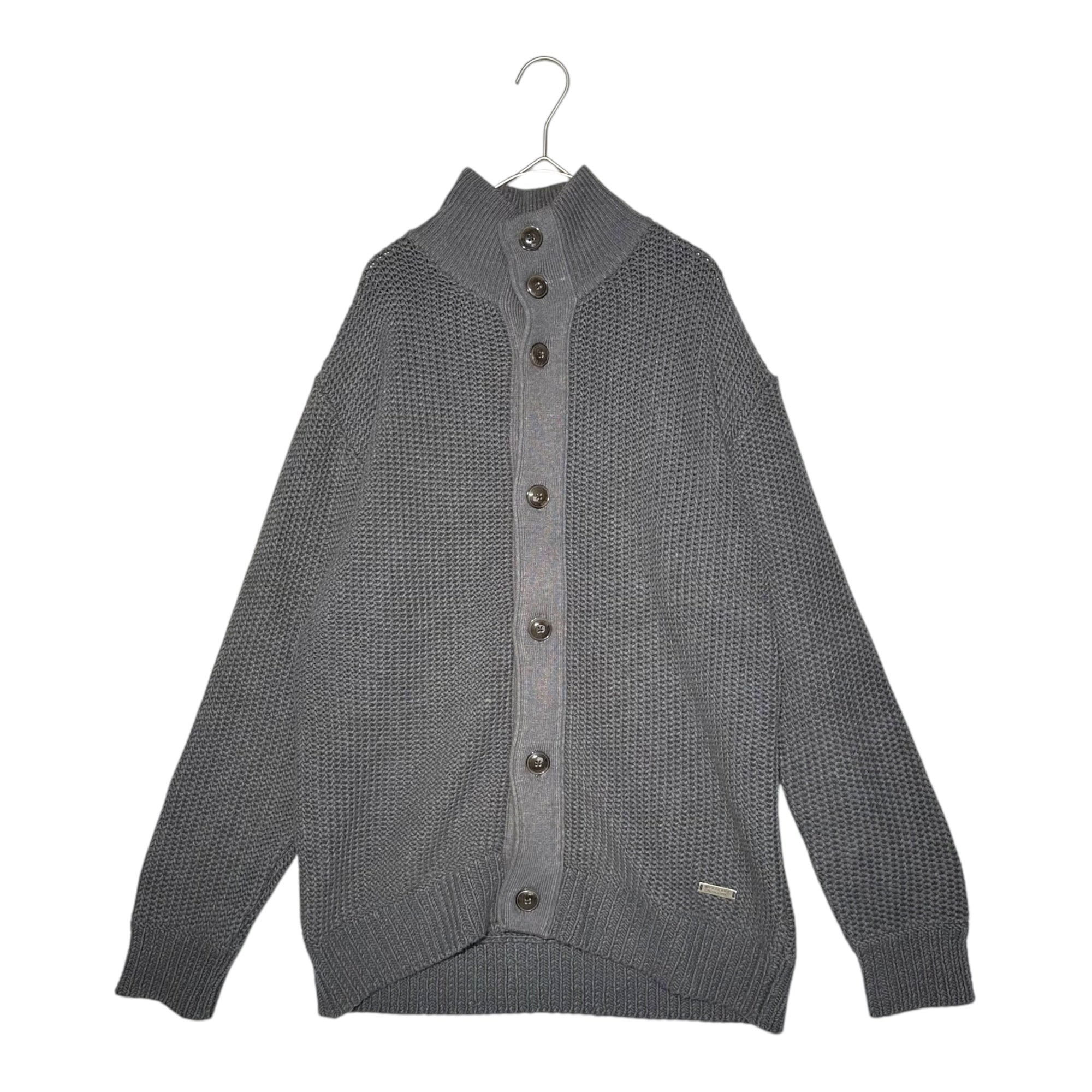 BURBERRY BLACK LABEL(バーバリーブラックレーベル) ニット ボタン ハイネック カーディガン D1N97-461-06 3 グレー