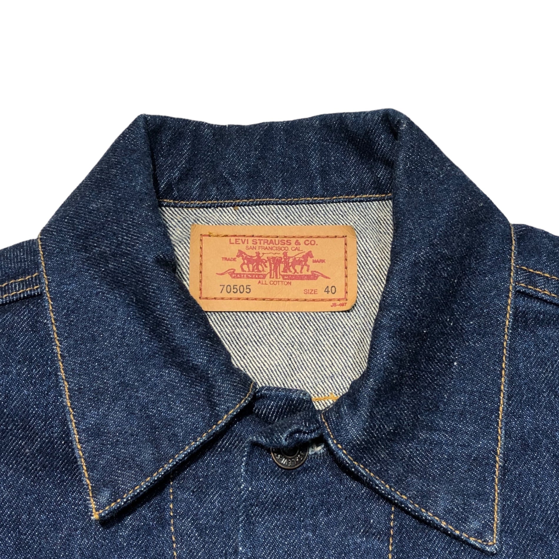 Levi's(リーバイス) 90's denim trucker jacket デニム トラッカー ジャケット 70505-02 40(L程度) インディゴ 濃紺 90年代 ヴィンテージ