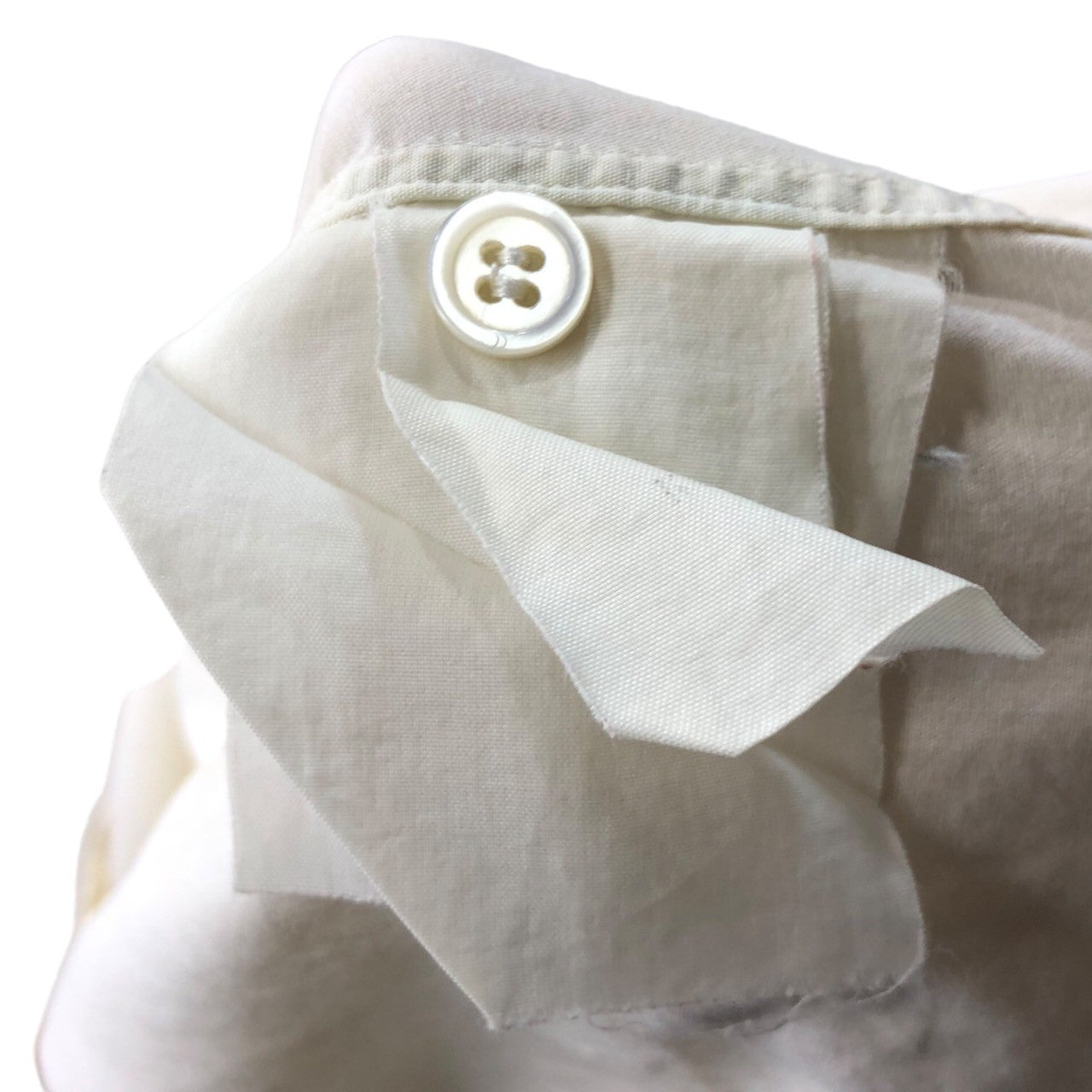 COMME des GARCONS HOMME(コムデギャルソンオム) 80~90's vintage cotton overshirt ヴィンテージ コットン オーバーシャツ 切りっぱなし 無地 切替 ベージュ