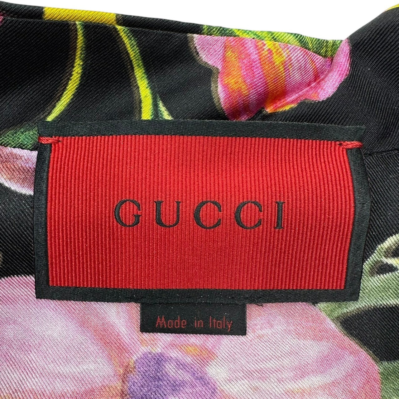 GUCCI(グッチ) 18SS All-over silk floral laminated long sleeve shirt シルク総花柄 ラミネート加工 長袖シャツ WJ0 506489 36(S程度) シルバー×ピンク アレッサンドロ・ミケーレ氏デザイン期