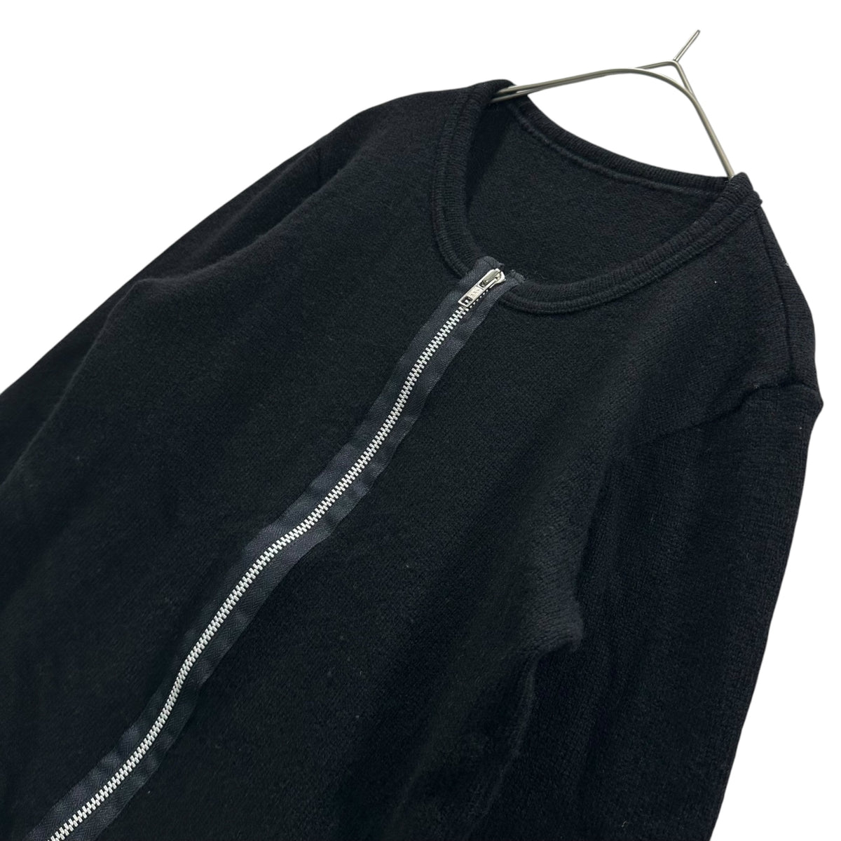 COMME des GARCONS(コムデギャルソン) 2000AW Zip Up Wool Knit Cardigan ジップアップ ウール ニット カーディガン GT-040470 FREE ブラック AD2000 00s アーカイブ