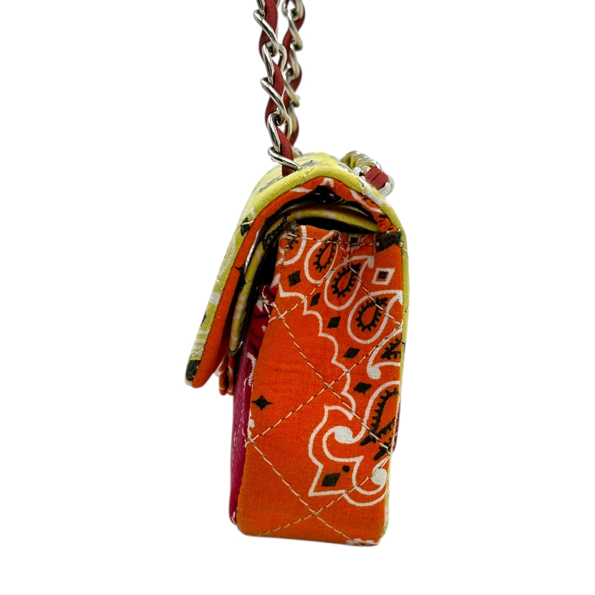 READYMADE(レディメイド) Vintage Bandana Reconstructed Flap Chain Shoulder Bag ヴィンテージ バンダナ 再構築 フラップ チェーン ショルダー バッグ イエロー×レッド×オレンジ