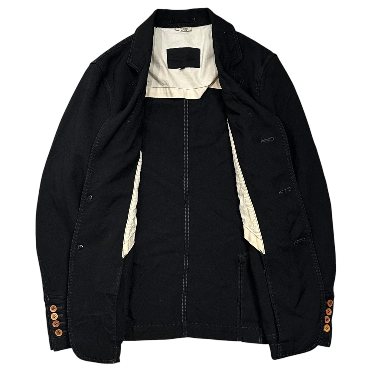 COMME des GARCONS HOMME DEUX(コムデギャルソンオムドゥ) 2016SS Garment-dyed polyester 3B jacket ポリエステル 製品染め 3B ジャケット DQ-J054 XS ブラック AD2015