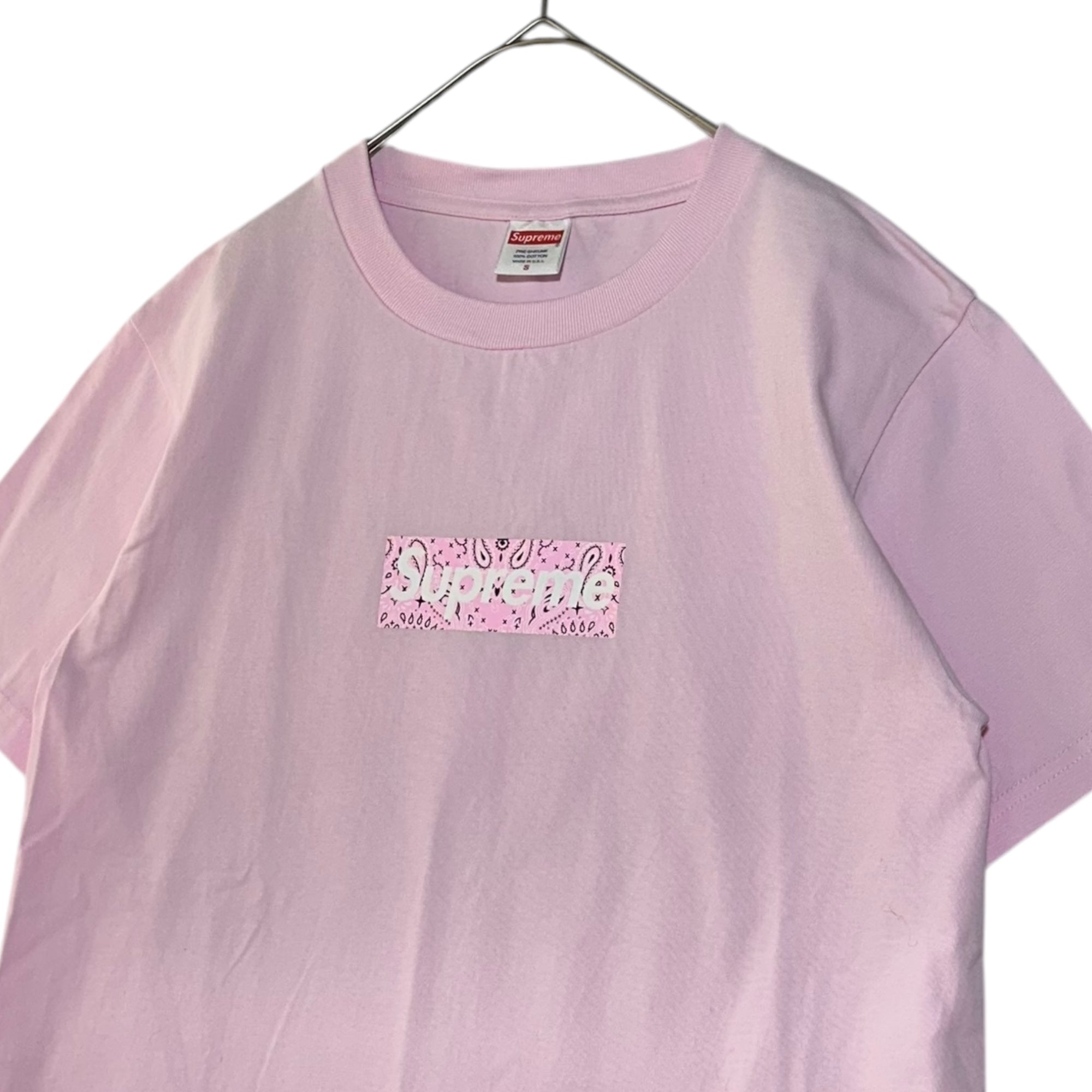 SUPREME(シュプリーム) 19AW Bandana Box Logo Tee バンダナ ボックス ロゴ Tシャツ S ピンク