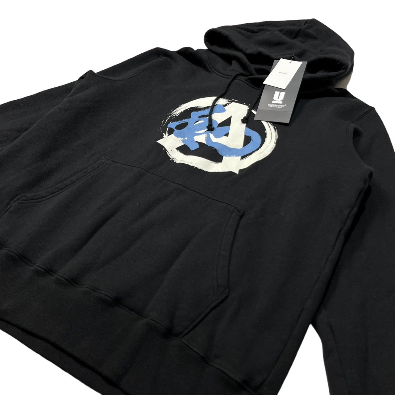UNDERCOVER(アンダーカバー) 20AW 隠密ロゴ プリント プルオーバー パーカー UCZ4893 5(XL程度) ブラック×ブルー