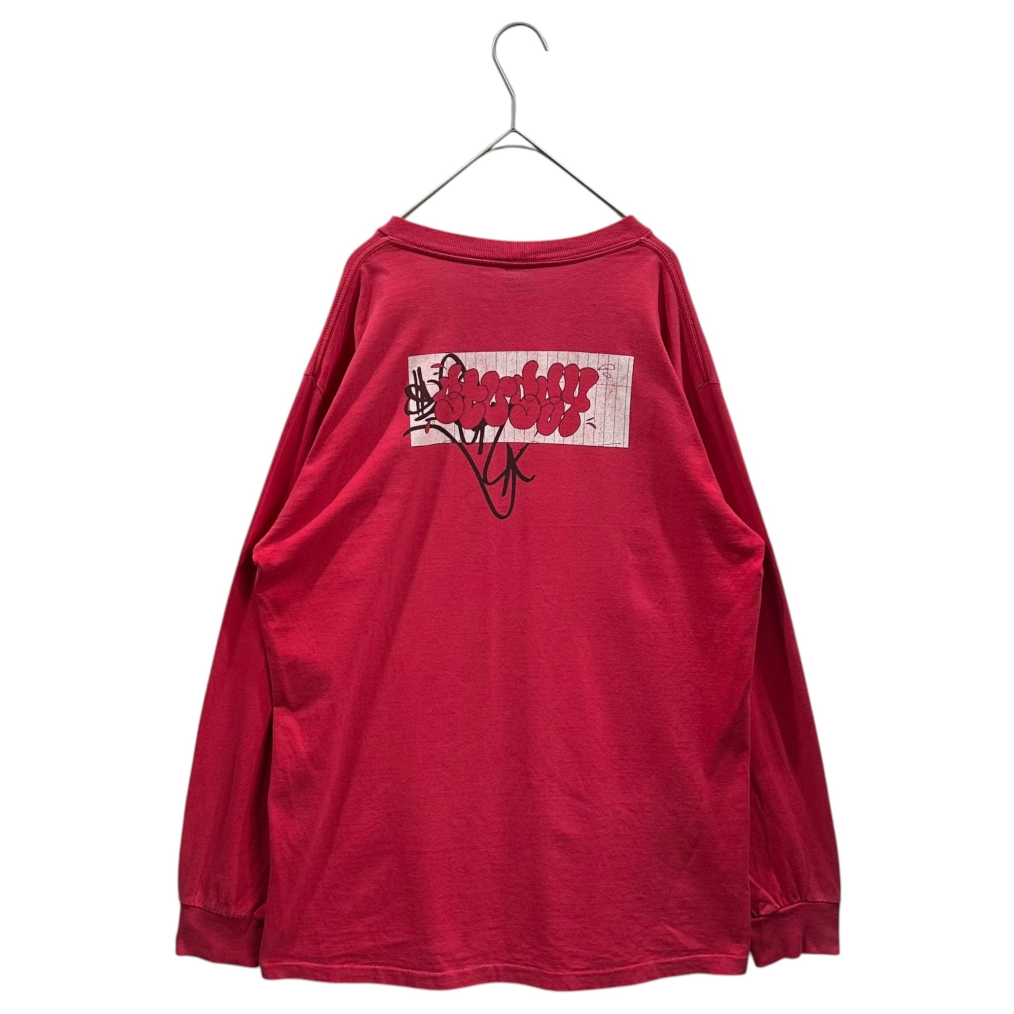STUSSY(ステューシー) 1990's USA made Graphic L/S Tee グラフィック 長袖 Tシャツ L レッド 90年代 USA製