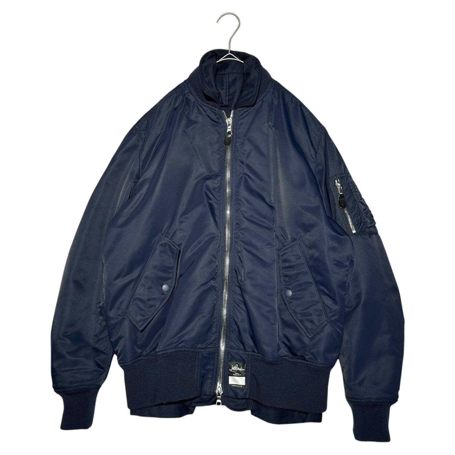 Loro Piana×藤原ヒロシ(ロロピアーナ×フジワラヒロシ) 21AW Reversible MA-1 tailored jacket リバーシブル ボンバー テーラード ジャケット FAM1063 M ネイビー TASMANIAN生地 ブレザー コラボ ブルゾン
