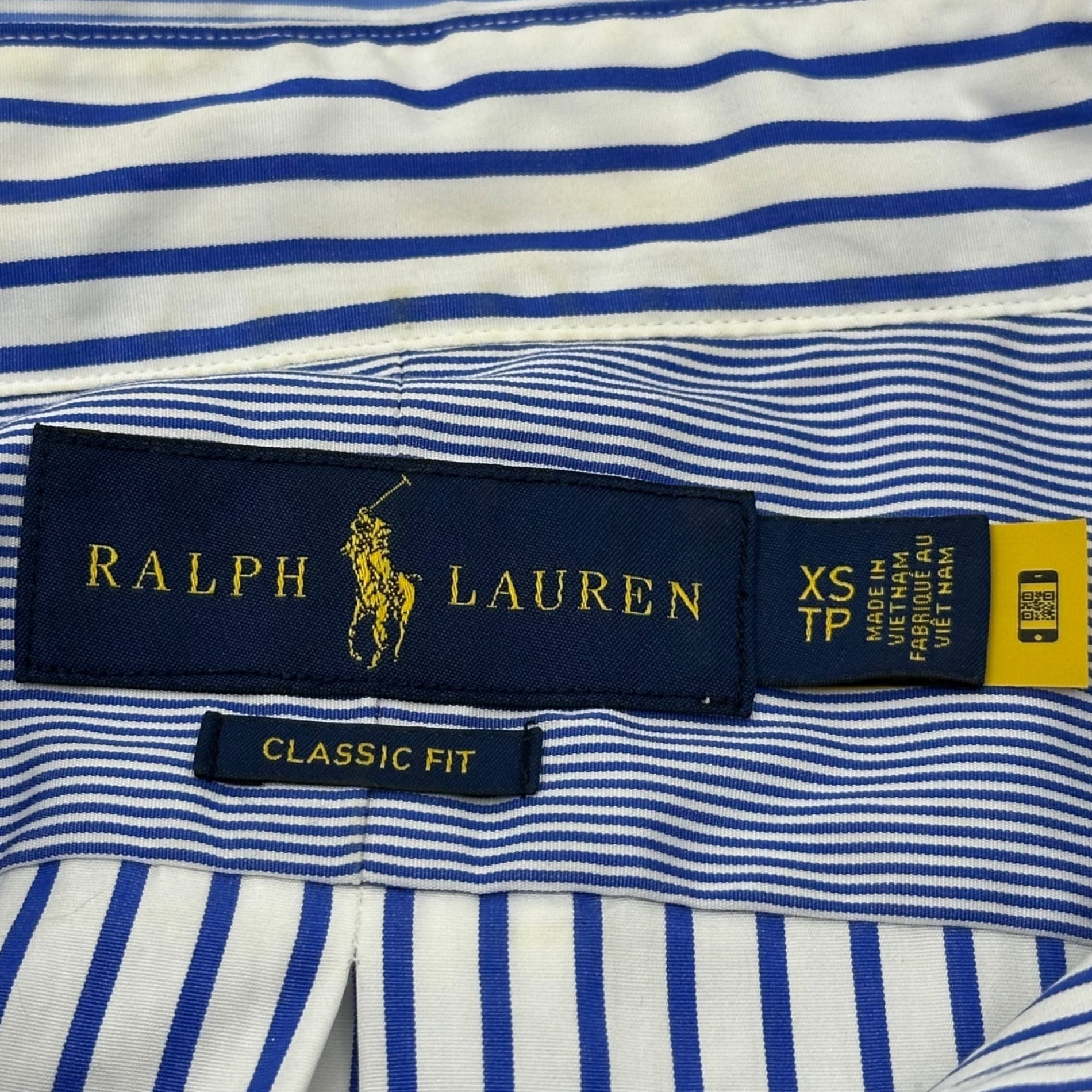 RALPH LAUREN(ラルフローレン) Pony Logo Embroidery Multi Stripe L/S Shirt ポニー ロゴ 刺繍 マルチ ストライプ 長袖 シャツ XS スカイブルー×ホワイト