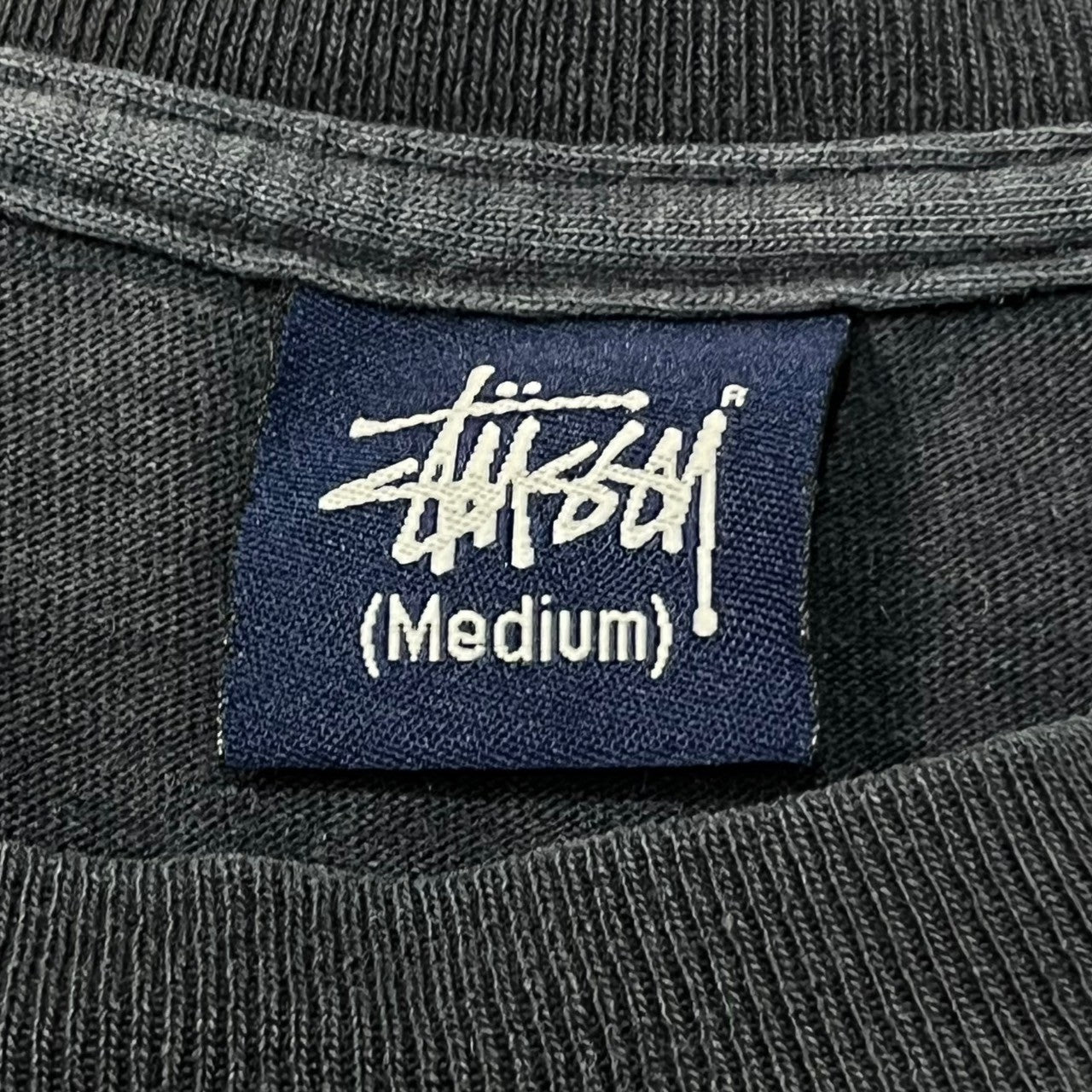 STUSSY(ステューシー) 90's~00's hibiscus & chimpanzee rider Tシャツ ハイビスカス チンパンジー ライダー 紺タグ SIZE M ネイビー 90~00年代 OLD STUSSY