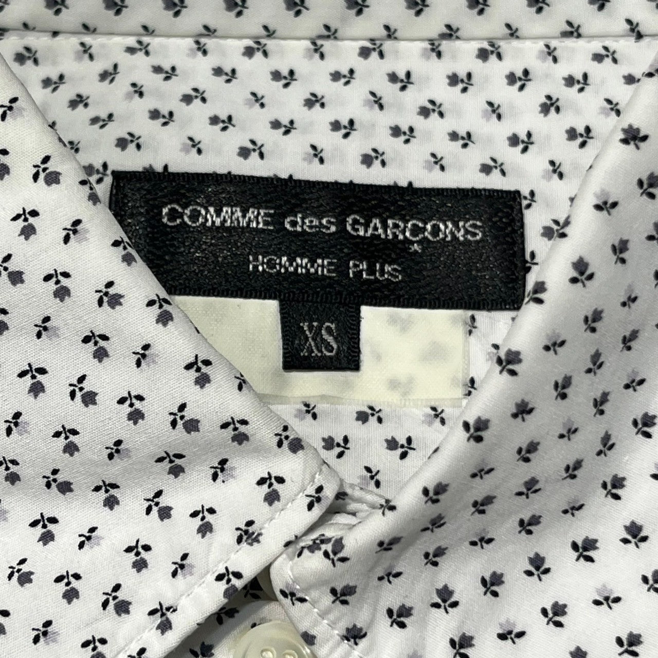 COMME des GARCONS HOMME(コムデギャルソンオム) 03SS striped print shirt ストライププリントシャツ HI-3007 S ホワイト AD2002 田中オム