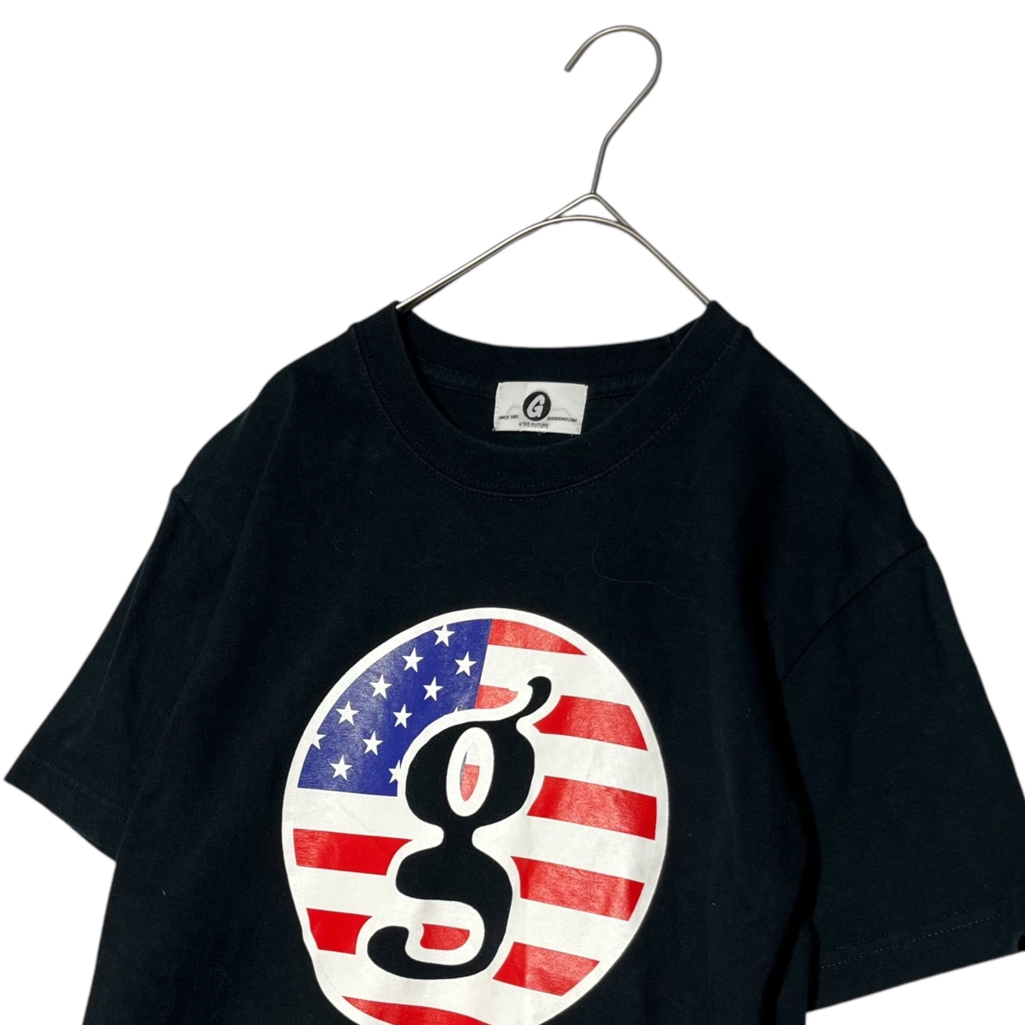 GOODENOUGH(グッドイナフ) Stars and Stripes G Logo T-shirt 星条旗 G ロゴ Tシャツ 復刻 ブラック