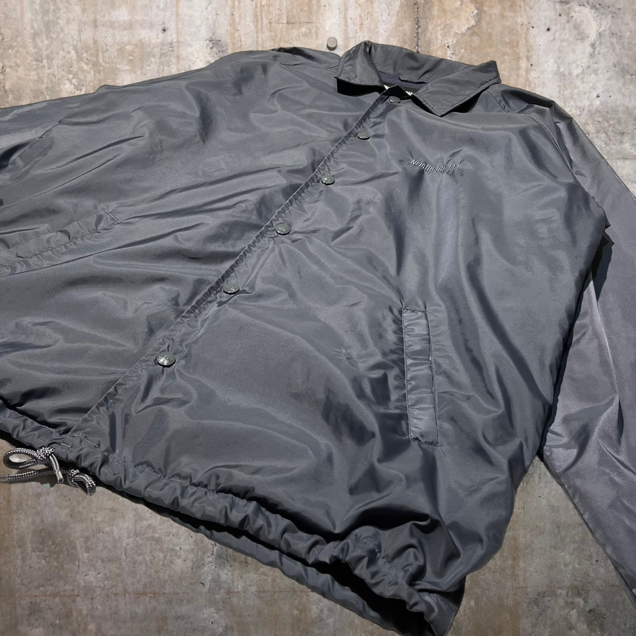 NEIGHBORHOOD(ネイバーフッド) 21SS BROOKS/N-JKT/ロゴ刺繍コーチジャケット 211SNH-JKM01 L グレー