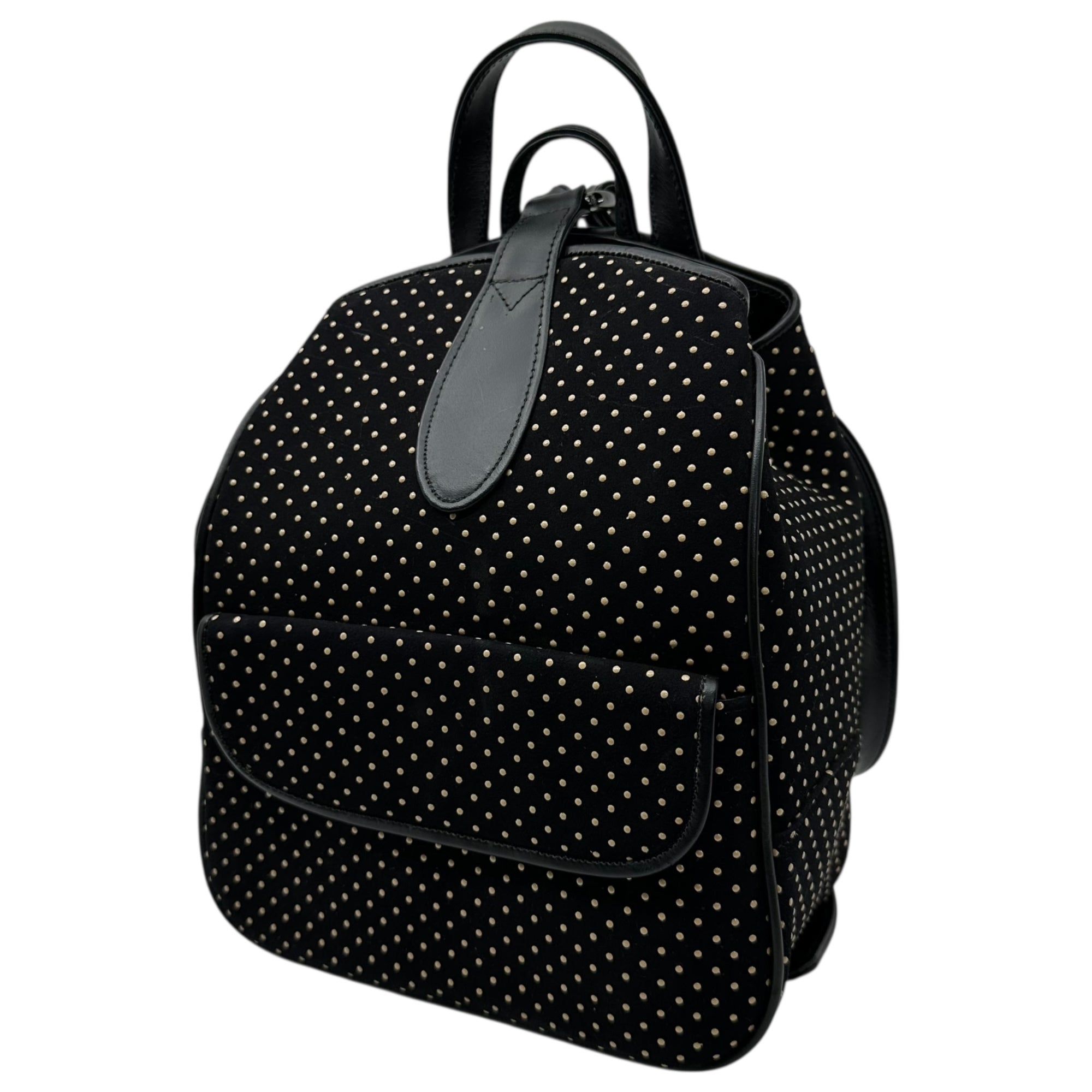 INDENYA(印傳屋) Deer Skin Dot Pattern Mini Backpack 鹿革 ドット柄 ミニ リュック ブラック INDEN ディアスキン バッグ レザー 本革