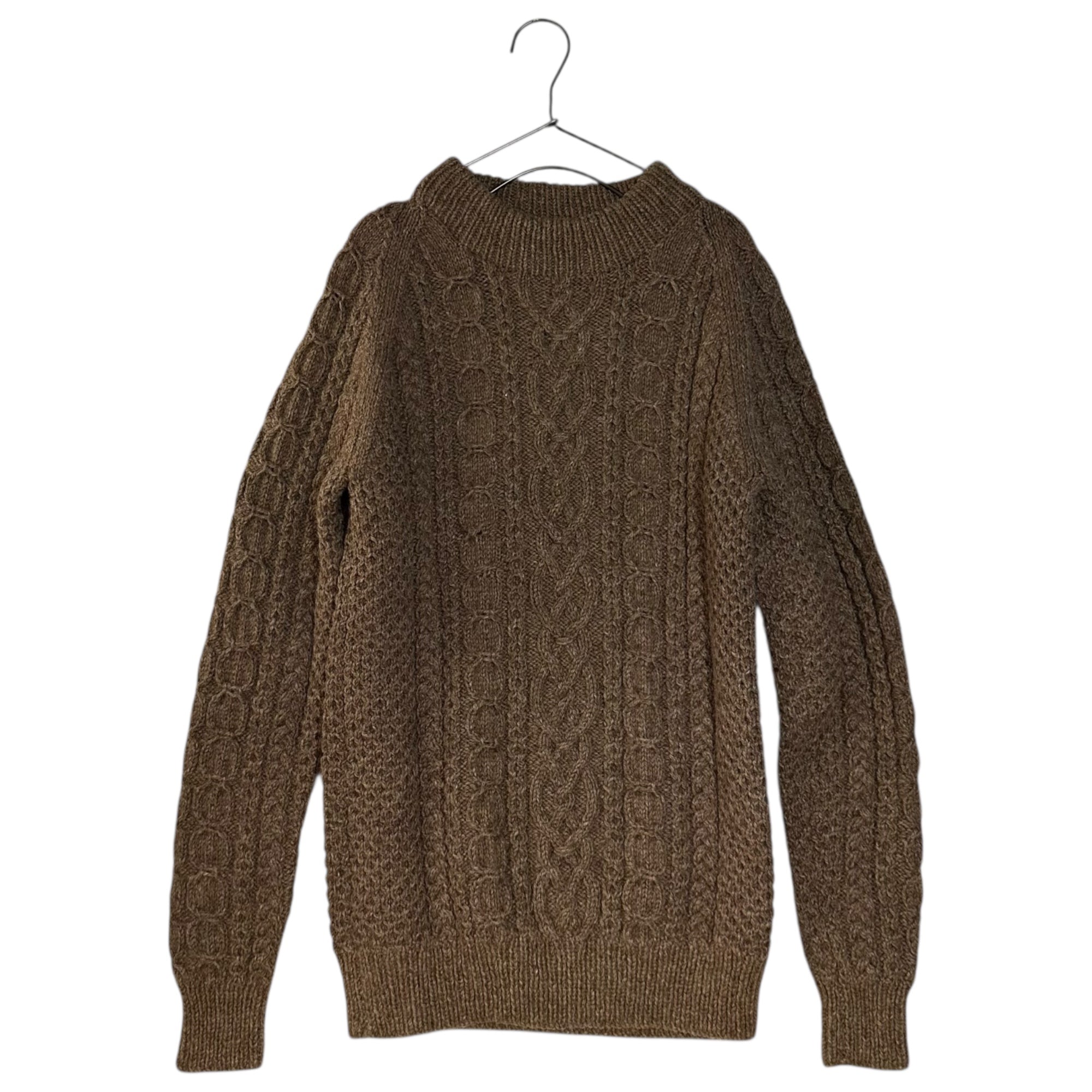VINTAGE(ヴィンテージ) 90's~ cable knit ケーブル編みニット Mサイズ程度 ブラウン