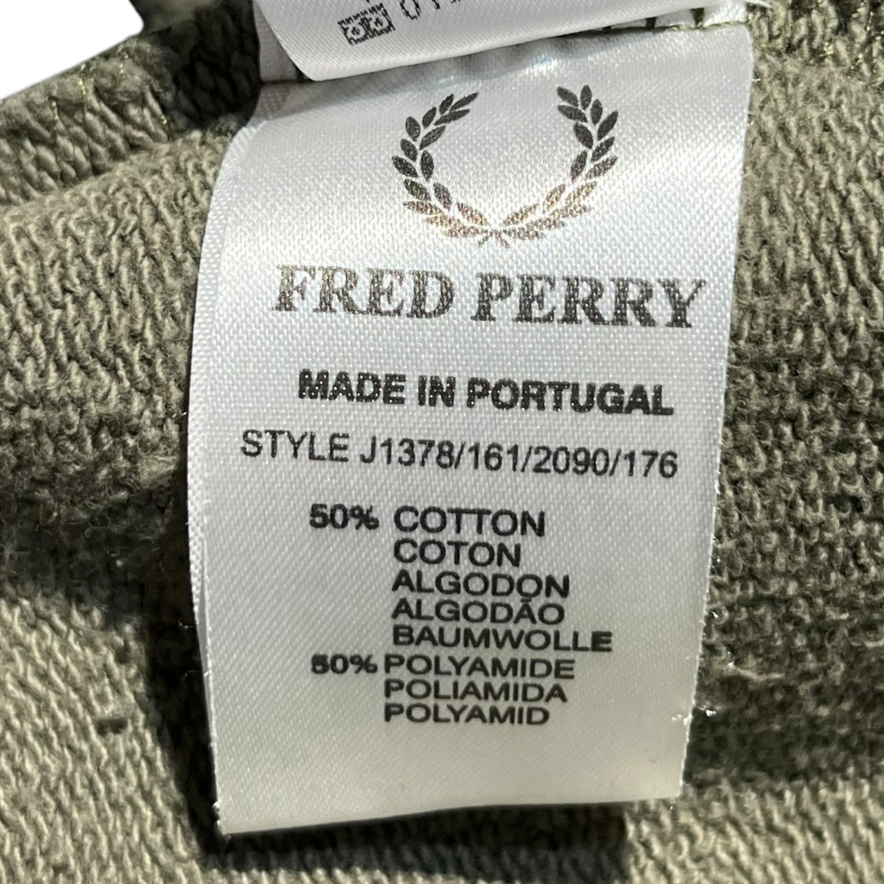 FRED PERRY(フレッドペリー) Striped stitch track jacket ストライプ ステッチ トラック ジャケット J1378 L オリーブ