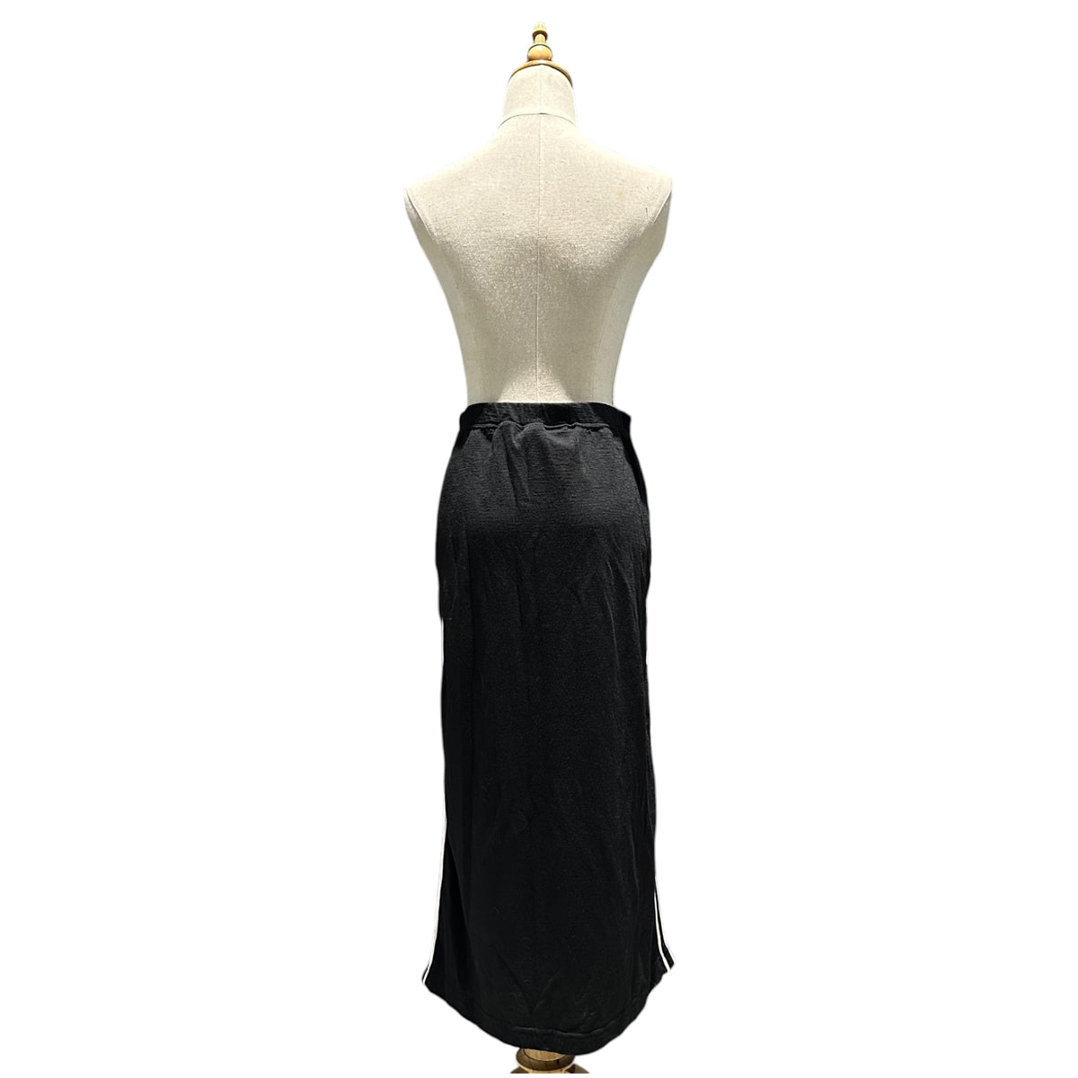 tricot COMME des GARCONS(トリココムデギャルソン) 1995AW Garment-Dyed Side-Line Wool Skirt 製品染め サイド ライン ウール スカート TT-100040 FREE ブラック×ホワイト AD1995 90s アーカイブ