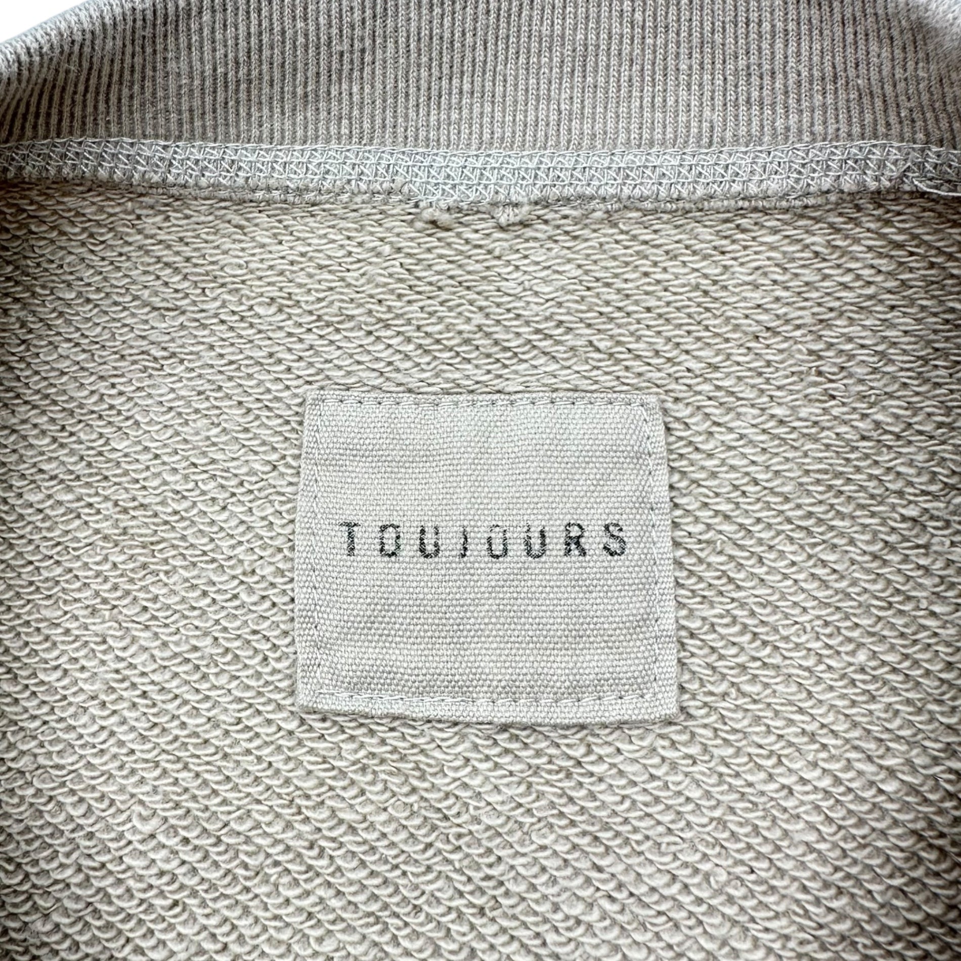 TOUJOURS(トゥジュー) Half Sleeve Raglan Pullover ハーフ スリーブ ラグラン プルオーバー EM36XC02 FREE ベージュ スウェット Tシャツ 半袖