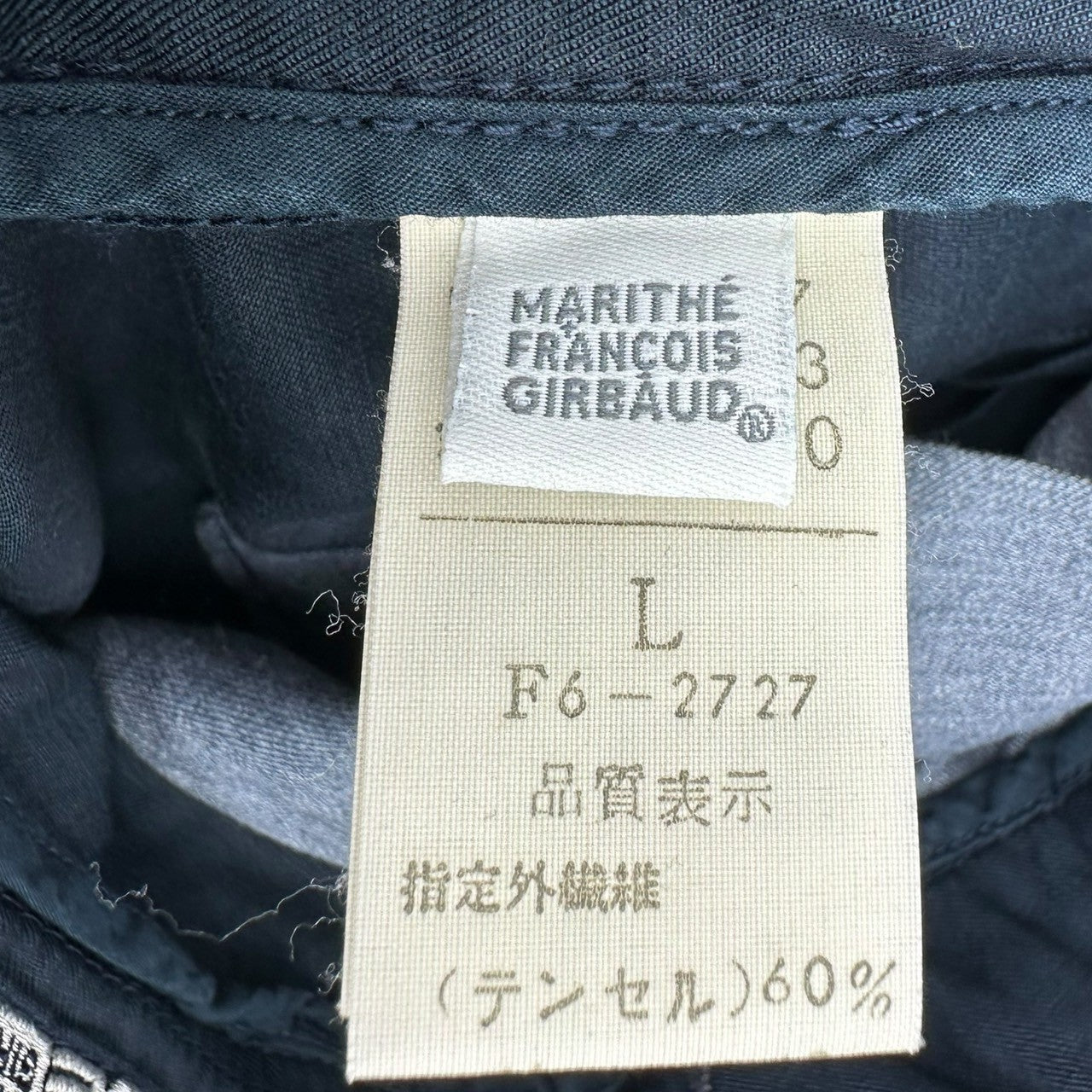 MARITHE FRANCOIS GIRBAUD(マリテフランソワジルボー) 00's Tapered Cropped Pants テーパード クロップド パンツ F6-2727 L ネイビー