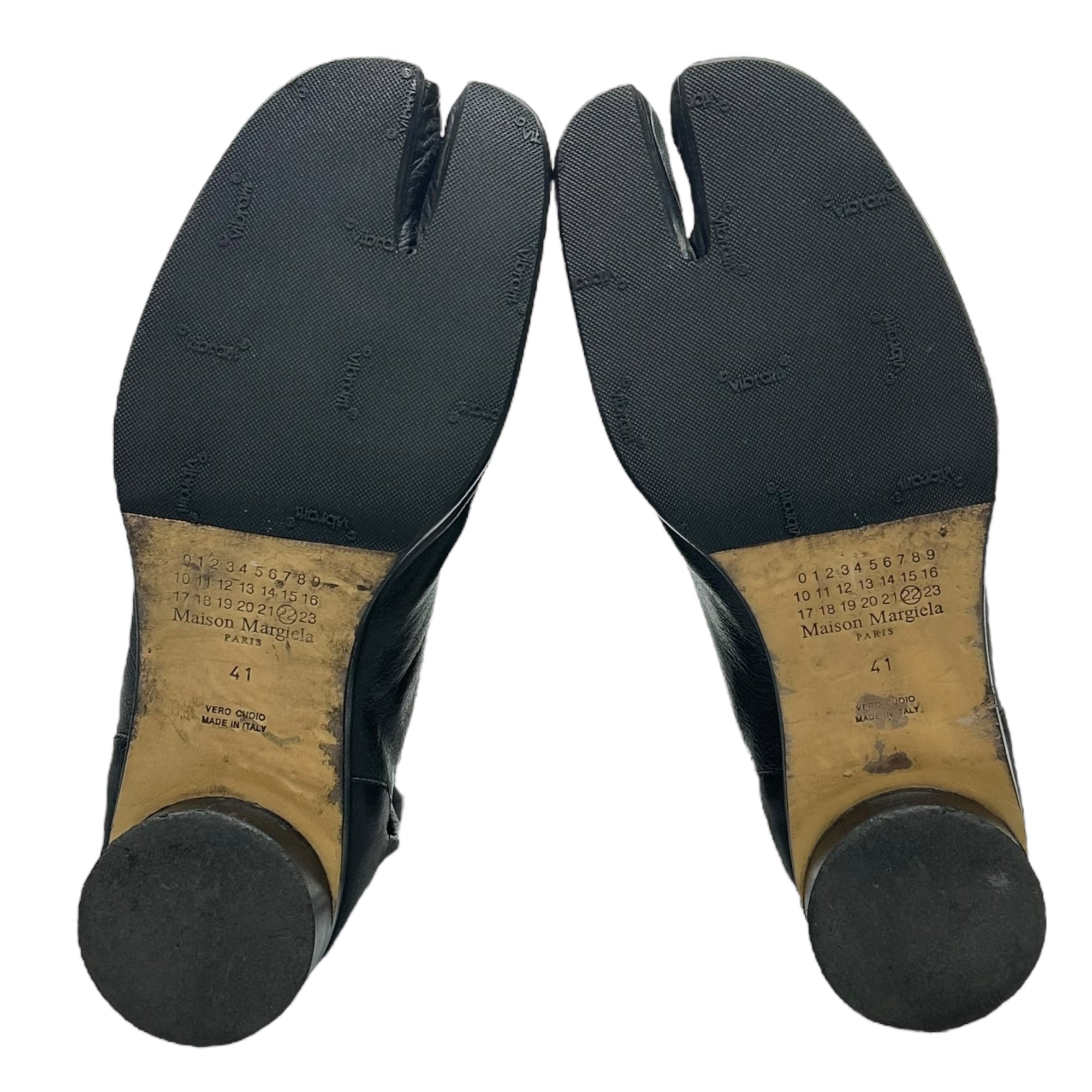 MAISON MARGIELA(メゾンマルジェラ) Tabi Ankle Boots - 30mm Heel 足袋 アンクル ブーツ ヒール 41(26.5cm程度) ブラック タビ 3cm