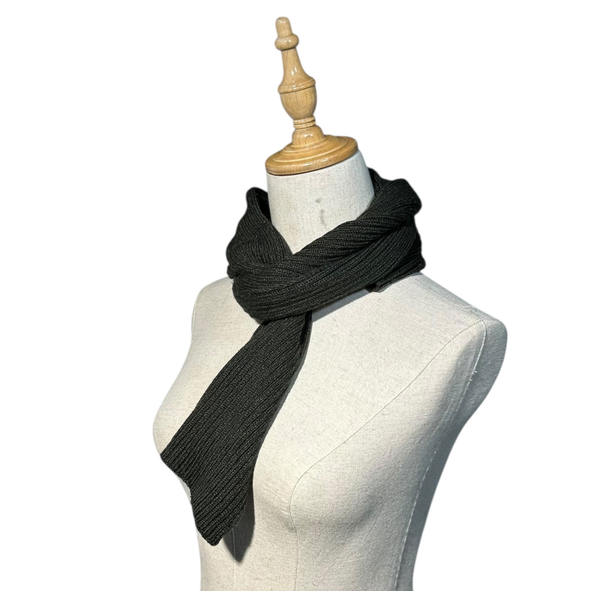 DOLCE&GABBANA(ドルチェ&ガッバーナドルガバ) wool scarf ウール マフラー ダークグリーン