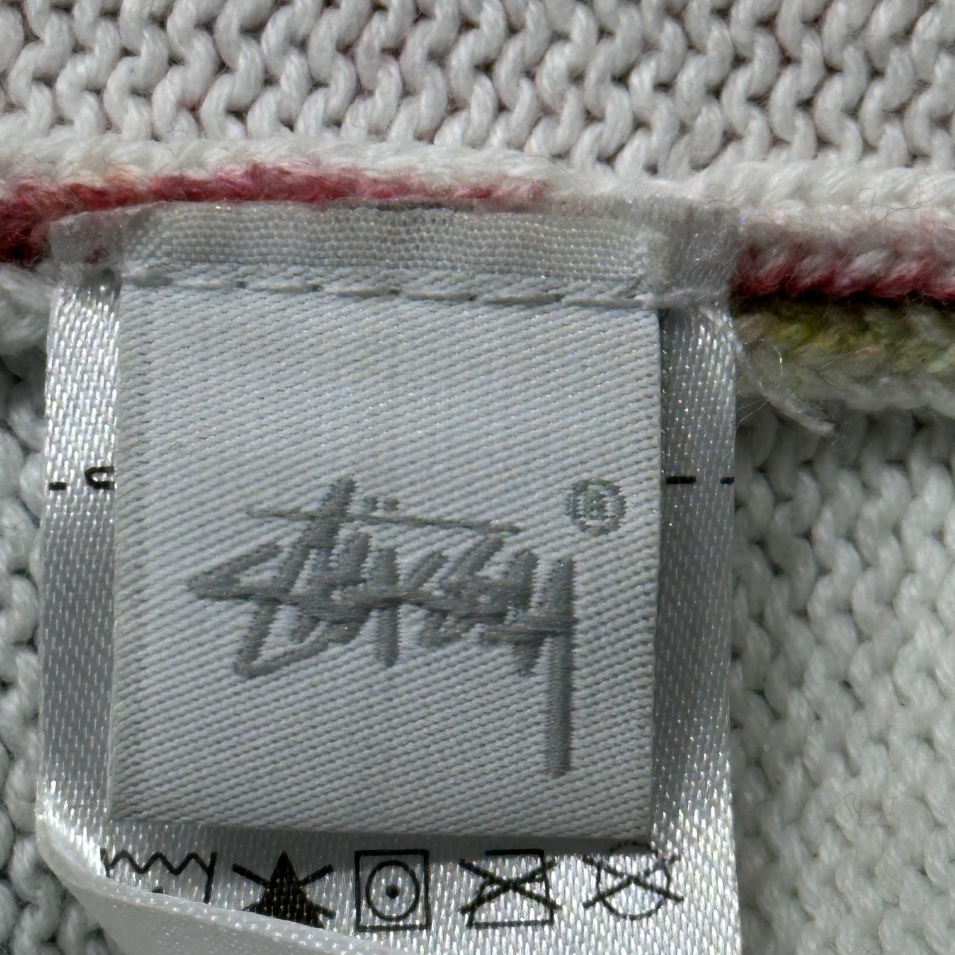 STUSSY(ステューシー) Peter Tosh Print Sweater ピーター トッシュ プリント セーター 117145 S アイボリー×マルチカラー