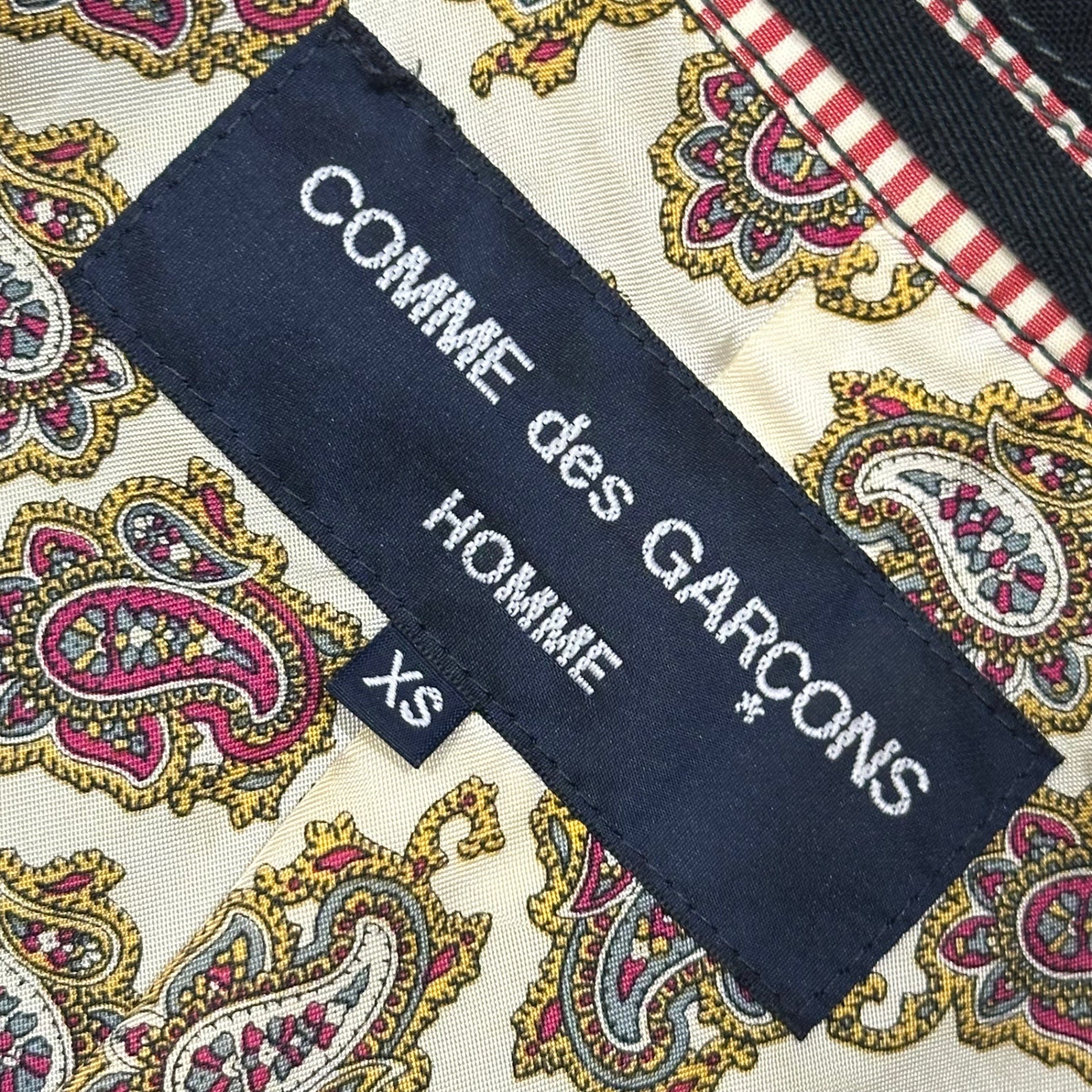 COMME des GARCONS HOMME(コムデギャルソンオム) 2013SS Paisley-Lined 3-Button Casual Jacket 裏地 ペイズリー 3ボタン カジュアル ジャケット HK-J012 XS ブラック AD2012
