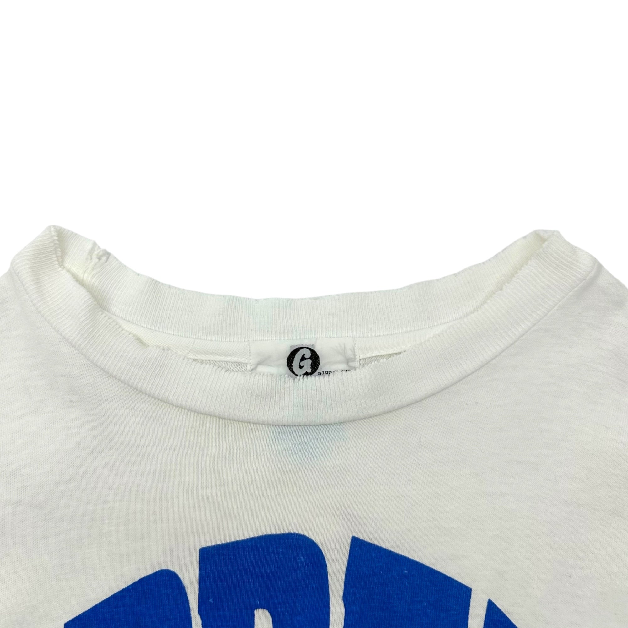GOODENOUGH(グッドイナフ) 90's SUPREME DEVICE T-SHIRT 90年代 シュプリーム デバイス Tシャツ L ホワイト×ブルー 90年代オリジナル Hanesボディ