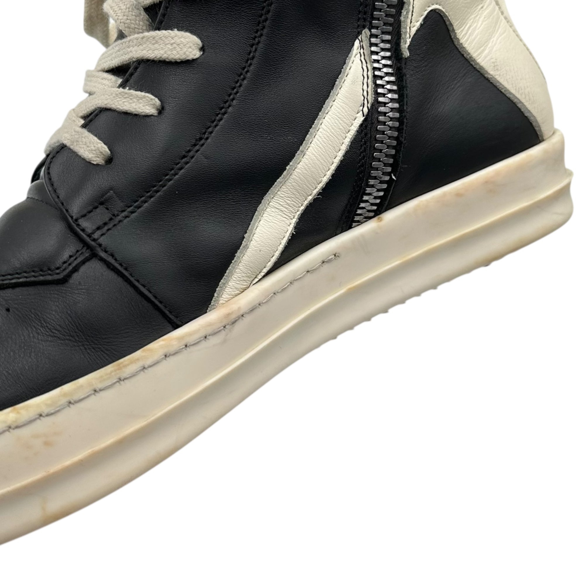 Rick Owens(リックオウエンス) 22SS GEOBASKET ジオバスケット RU01B1894 LRO 9111 43 ブラック×ホワイト ハイカット スニーカー