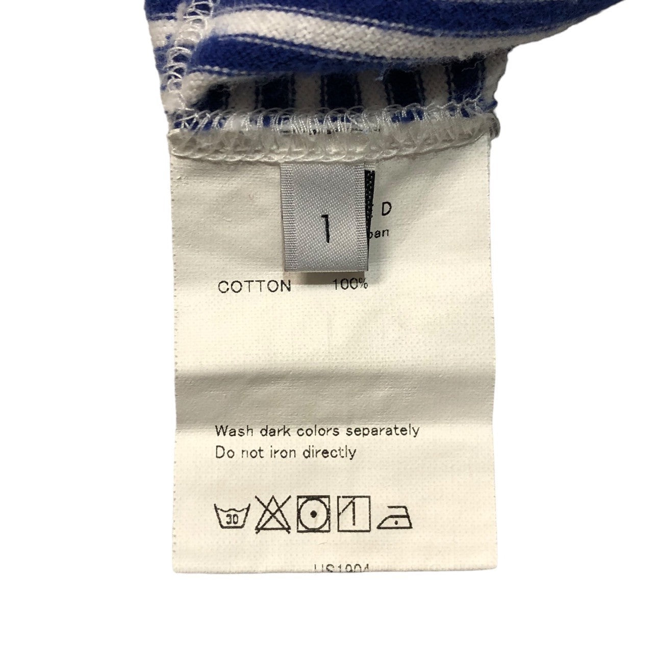 UNUSED(アンユーズド) border cut and sew/ボーダーカットソー US1904 SIZE 1(S) ホワイト×ブルー
