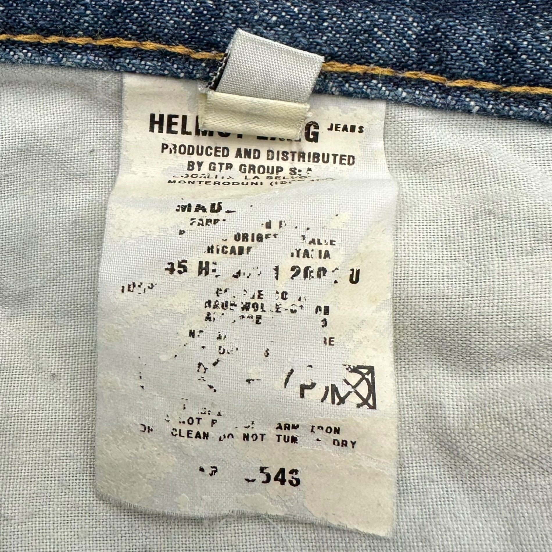HELMUT LANG(ヘルムートラング) 1998 Archive Classic denim pants 本人期 クラシック デニム パンツ 745 HL 0001 2001 U 31 インディゴ 90's 90年代