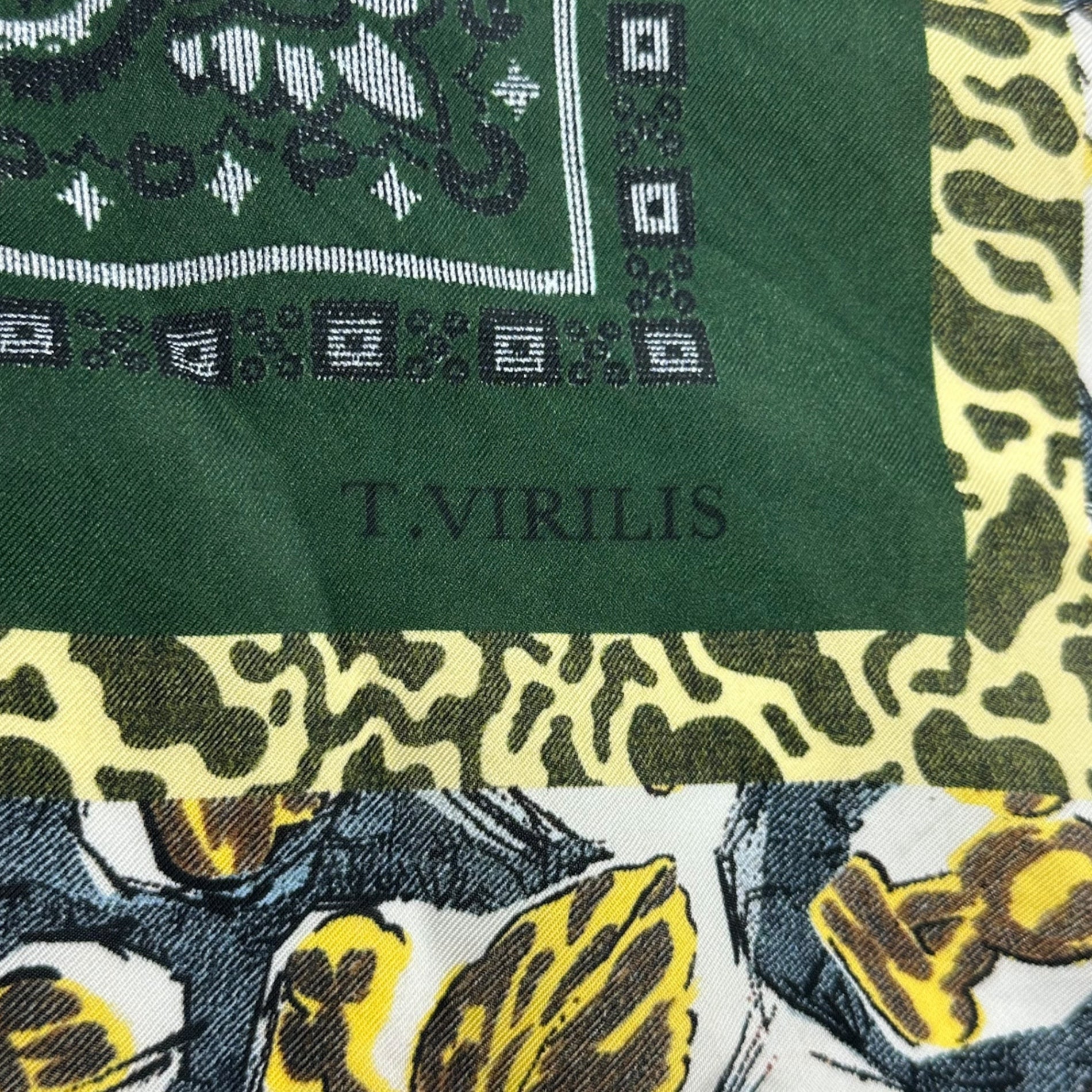 TOGA VIRILIS(トーガビリリース) Paisley Scarf ペイズリー スカーフ グリーン