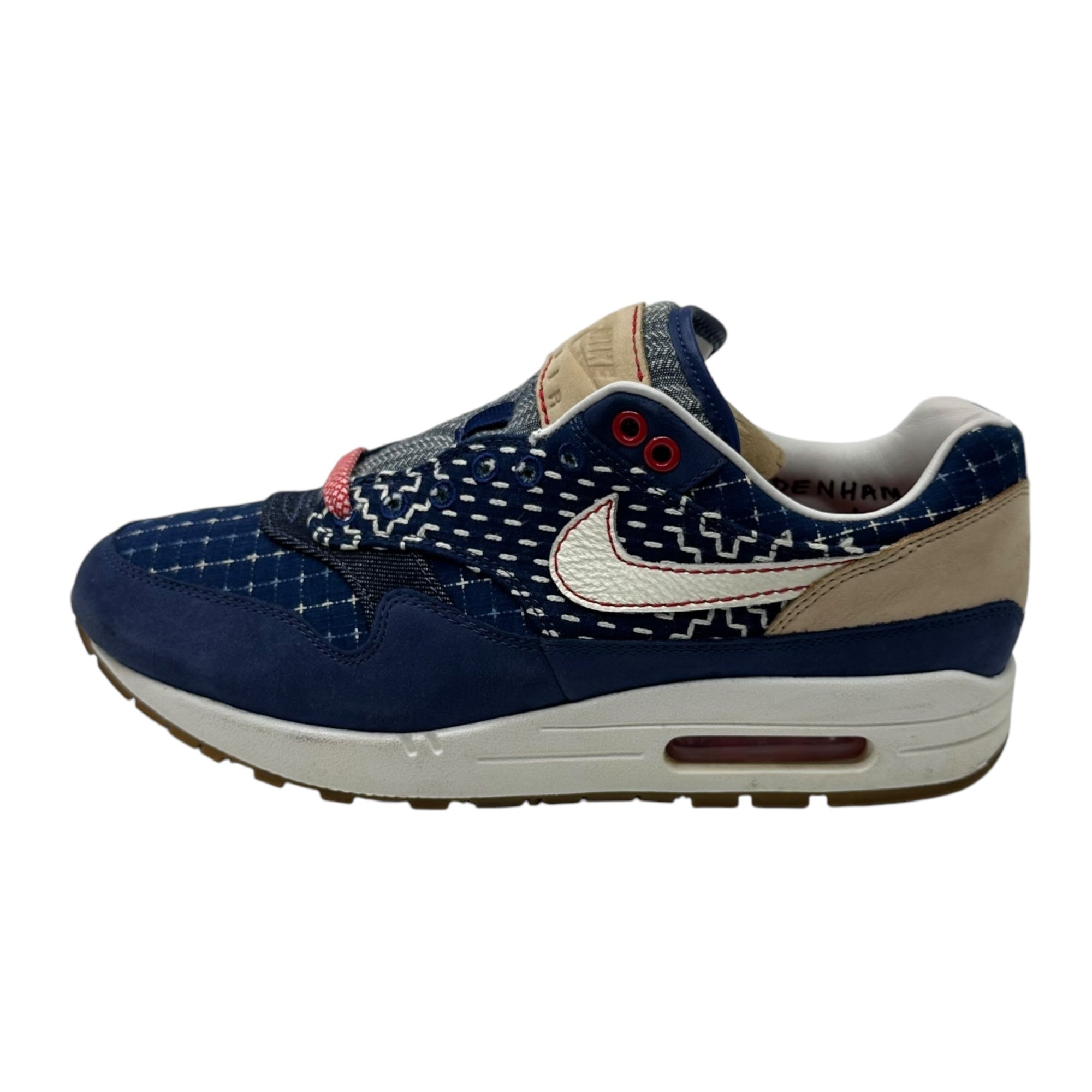 NIKE×DENHAM(ナイキ×デンハム) AIR MAX 1 "BLUE VOID" エアマックス1 "ブルーボイド" CW7603-400 27.5cm ネイビー 箱付 コラボ 刺し子 スニーカー