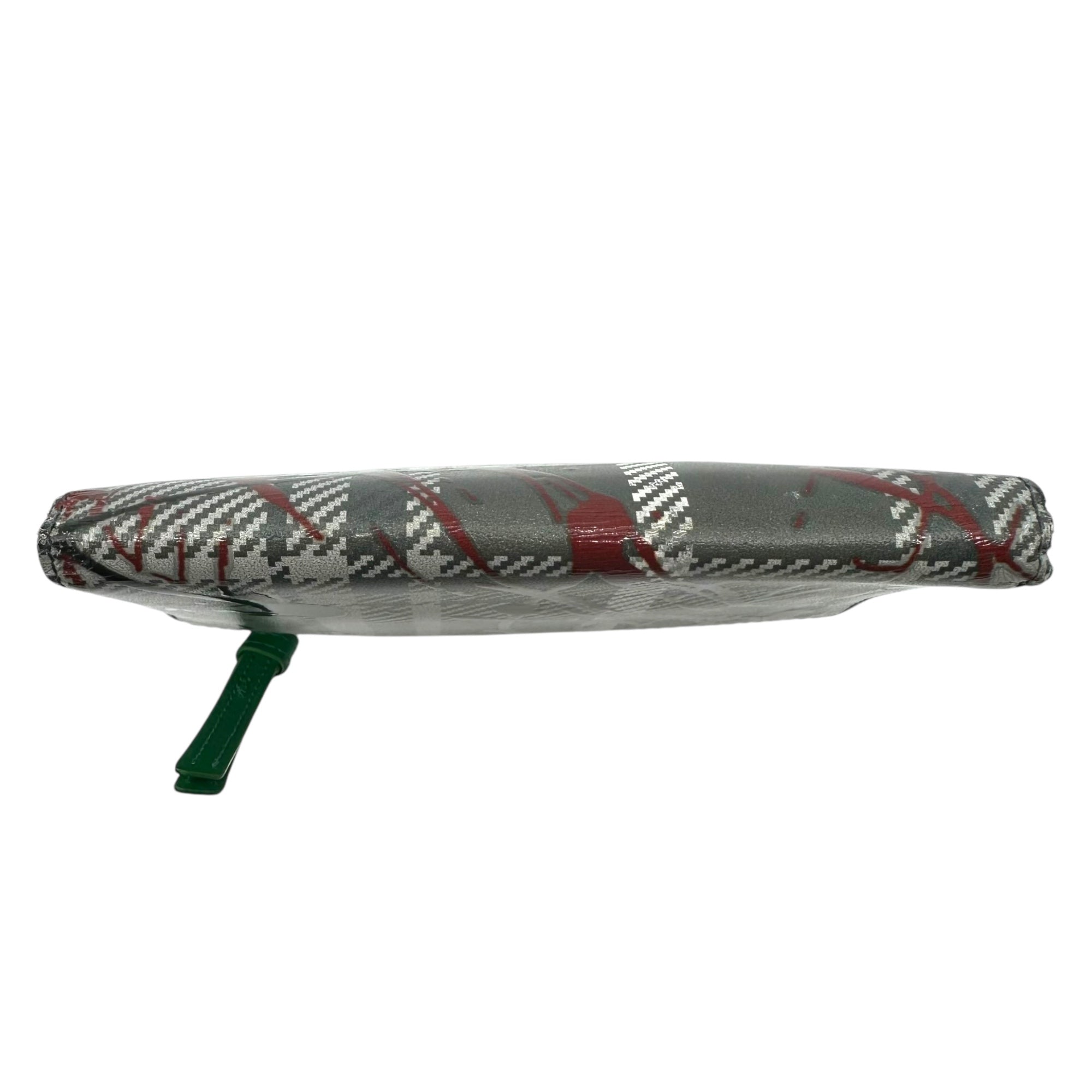 Vivienne Westwood(ヴィヴィアンウエストウッド) 00's Orb Logo Tartan Check Paint Zip Wallet オーブロゴ タータンチェック ペンキ ジップ ウォレット 3X18BL41 グレー×グリーン 財布 折り財布