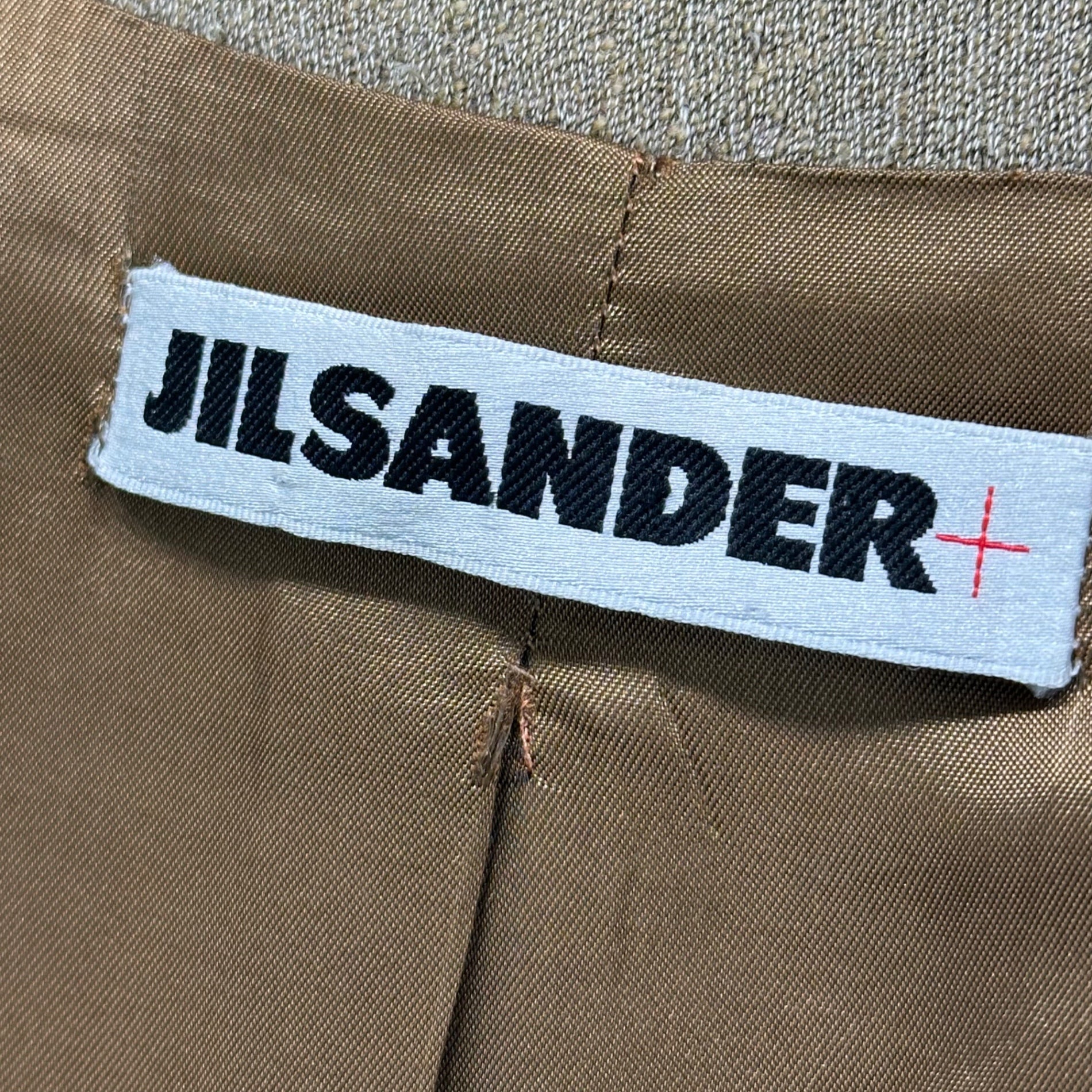 JIL SANDER +(ジルサンダー プラス) No-collar Jacket ノーカラー ジャケット 38(M程度) ベージュ