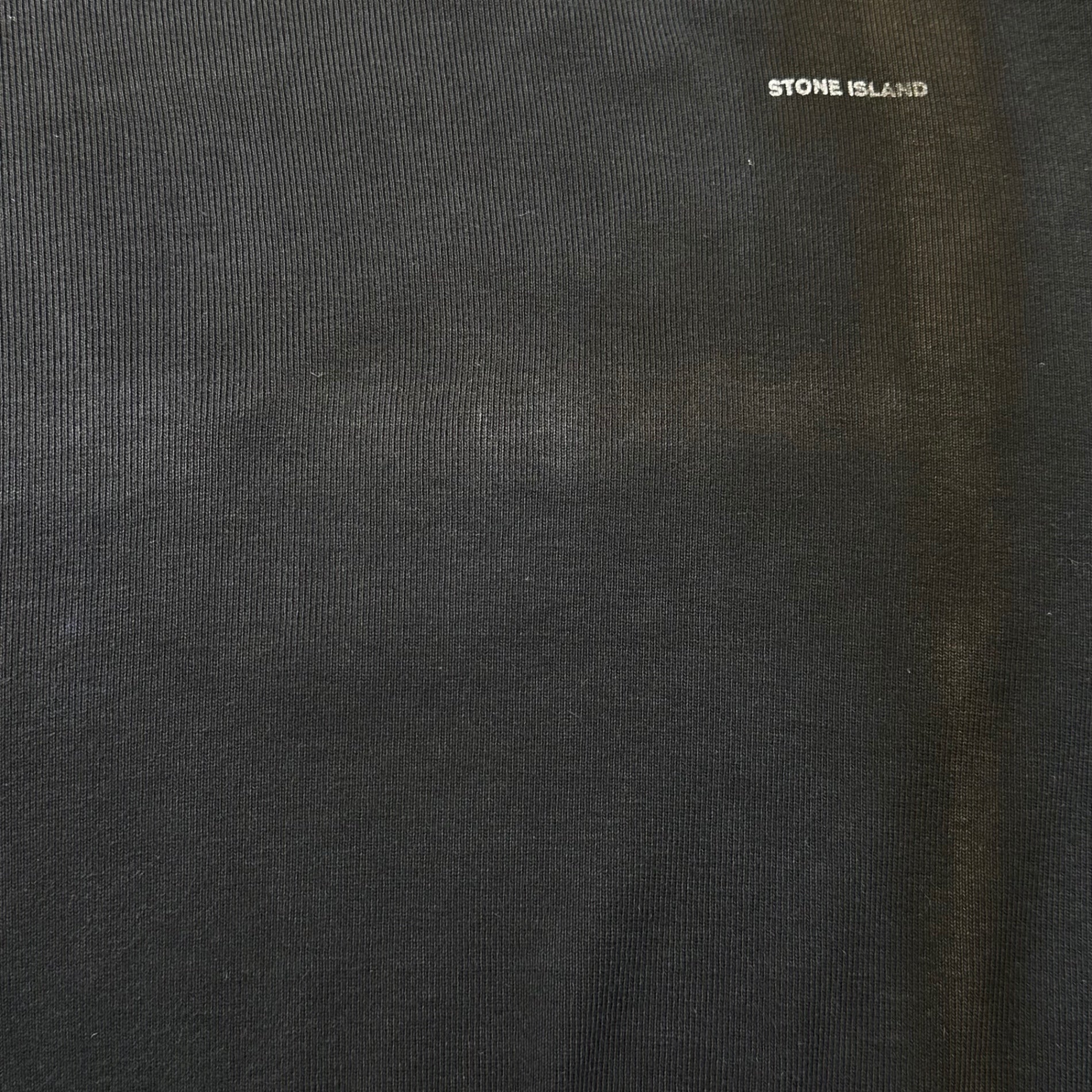 STONE ISLAND(ストーンアイランド) 1999SS One-Point Logo Crew Neck Ribbed T-Shirt ワンポイント ロゴ クルーネック リブ Tシャツ 30152067/A S ブラック ポール・ハーヴェイ期 アーカイブ