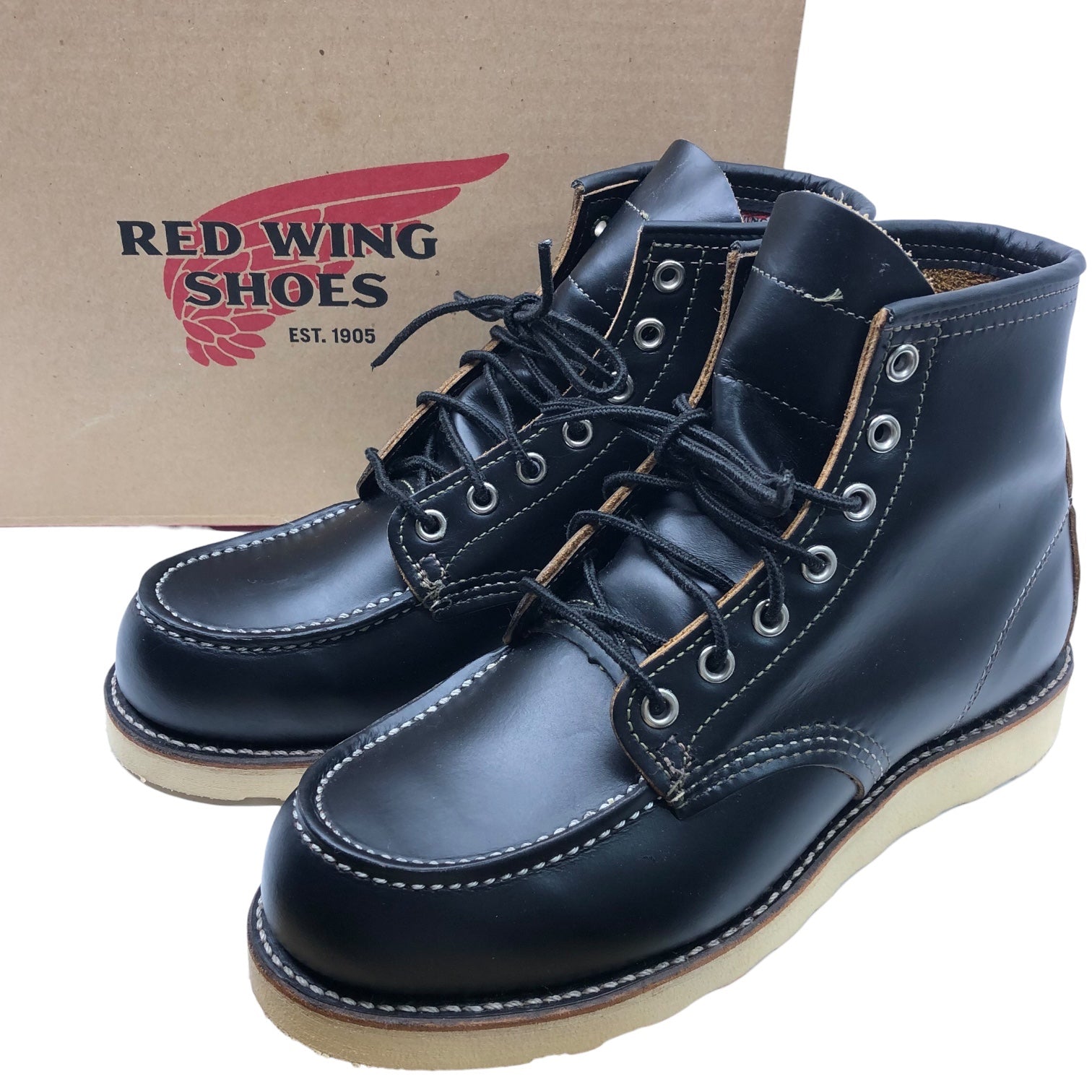 REDWING(レッドウィング) 犬タグ 復刻 IRISH SETTER 6" MOC アイリッシュセッター 6インチモック ワーク ブーツ 9874 6 1/2(24.5cm) ブラック 茶芯