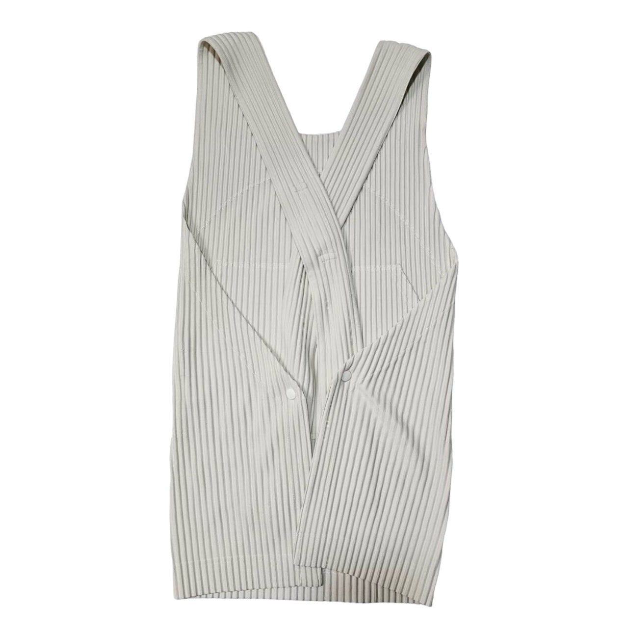 HOMME PLISSE ISSEY MIYAKE(オムプリッセイッセイミヤケ) 19AW pleated apron vest/プリーツエプロンベスト HP93JK101 SIZE FREE アイボリー