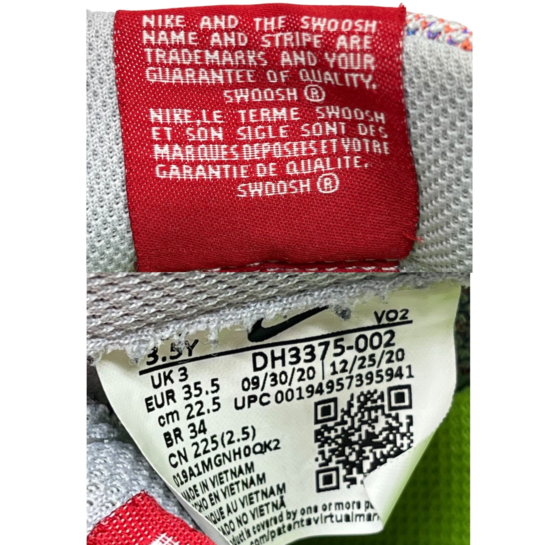 NIKE(ナイキ) Air Force 1 Crater Low White Sail Grey (GS) エアフォース1 ロー DH3375-002 22.5cm グレー ローカット スニーカー