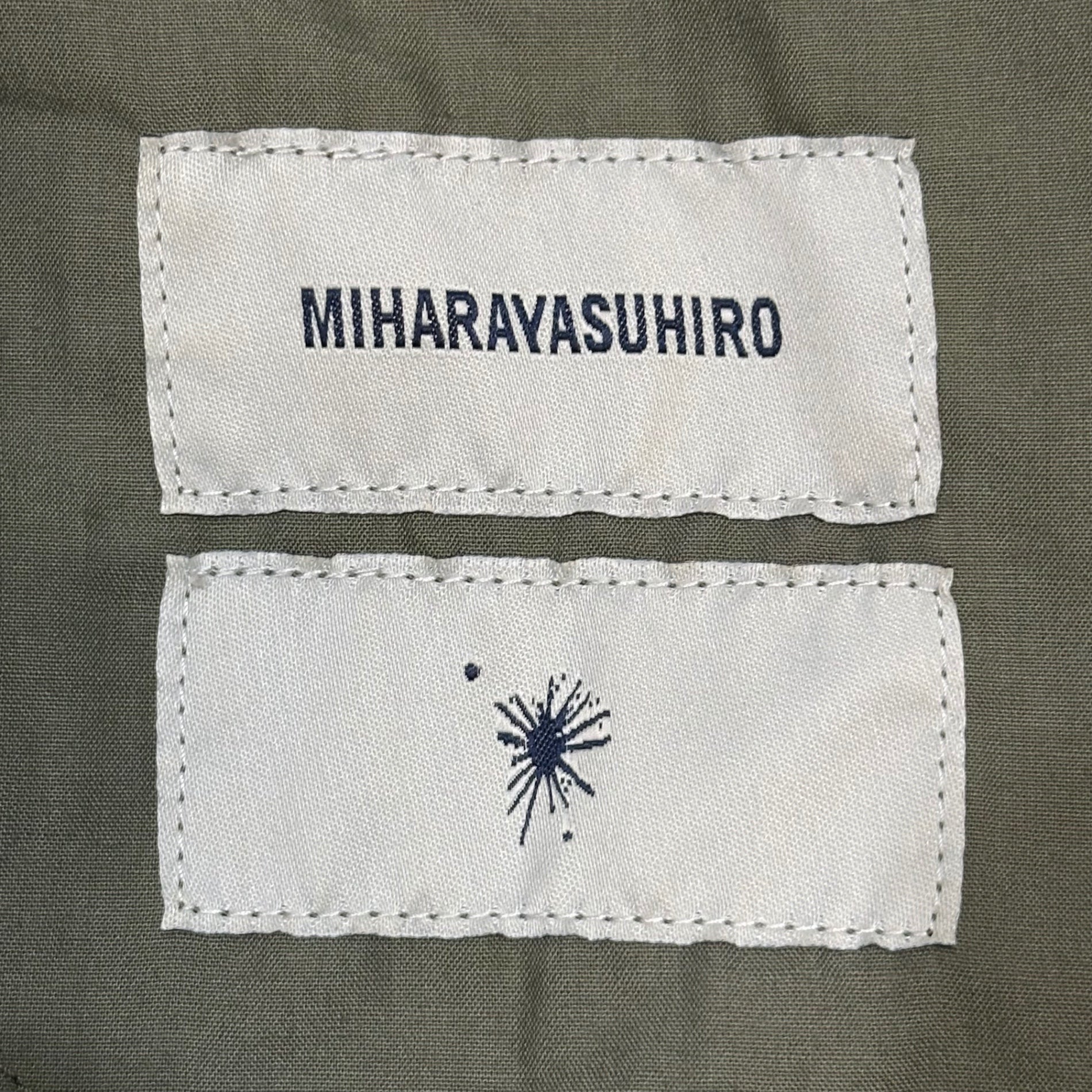 MIHARA YASUHIRO(ミハラヤスヒロ) Military-Style Reconstructed Lace-Accent Shorts-Style Skirt ミリタリー 再構築 レース切替 ショートパンツライク スカート 72272286 36(S) セージグリーン