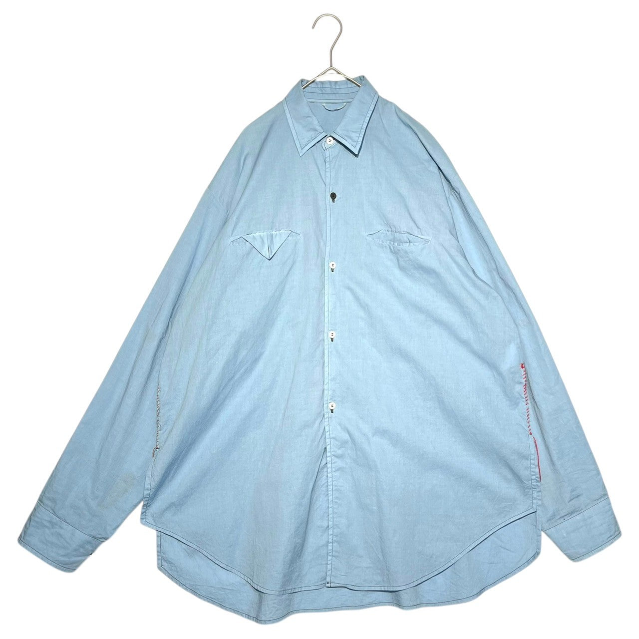 SUNSEA(サンシー) 2024 29th SHRINKAGE COTTON BIG SHIRT シュリンゲージ コットン ビッグ シャツ SUNSEA2912 2(M) サックスブルー