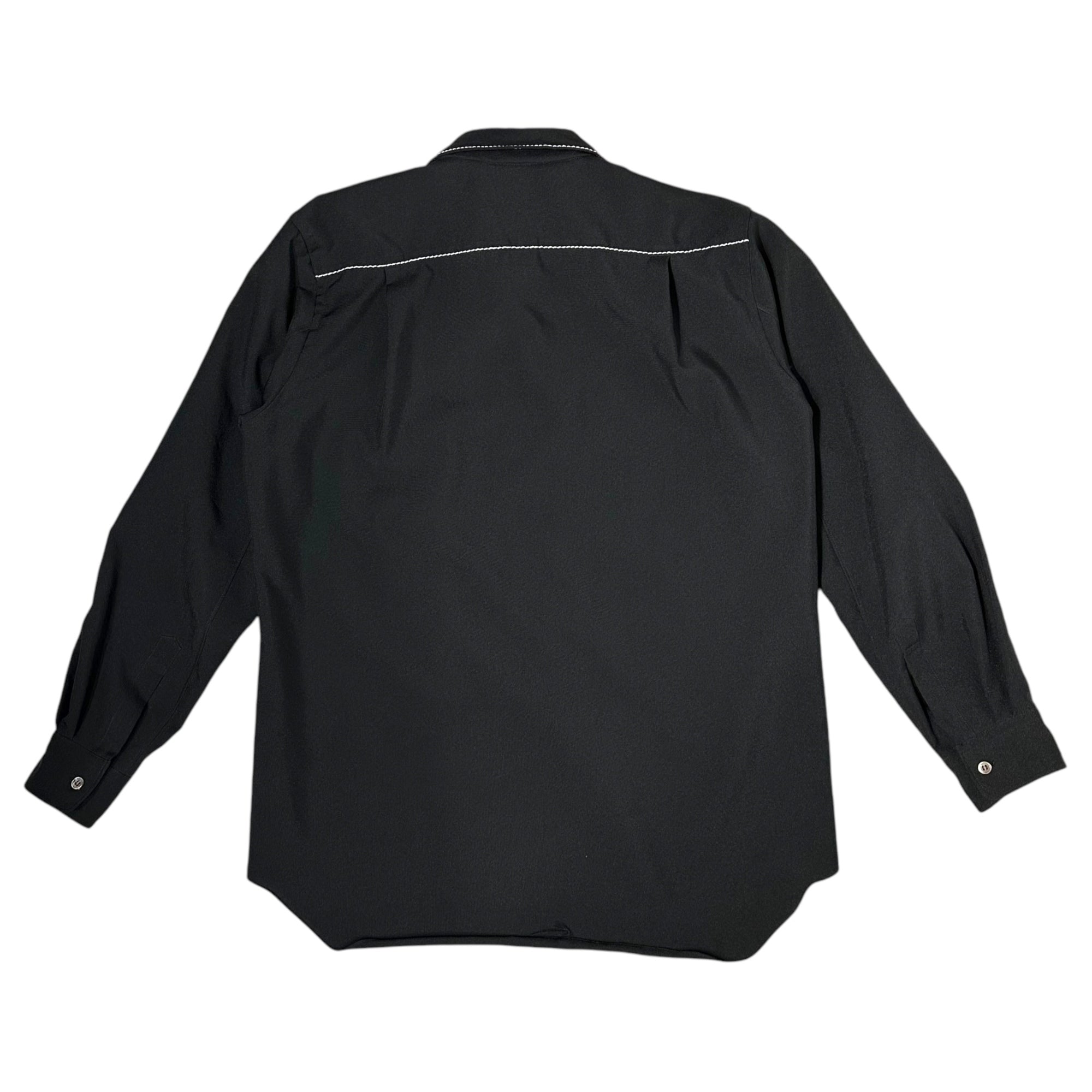 COMME des GARCONS HOMME PLUS(コムデギャルソンオムプリュス) 99AW Souvenir Kitsch stitch pullover shirt スーベニールキッチュ期 ステッチ プルオーバー シャツ M ブラック AD1999