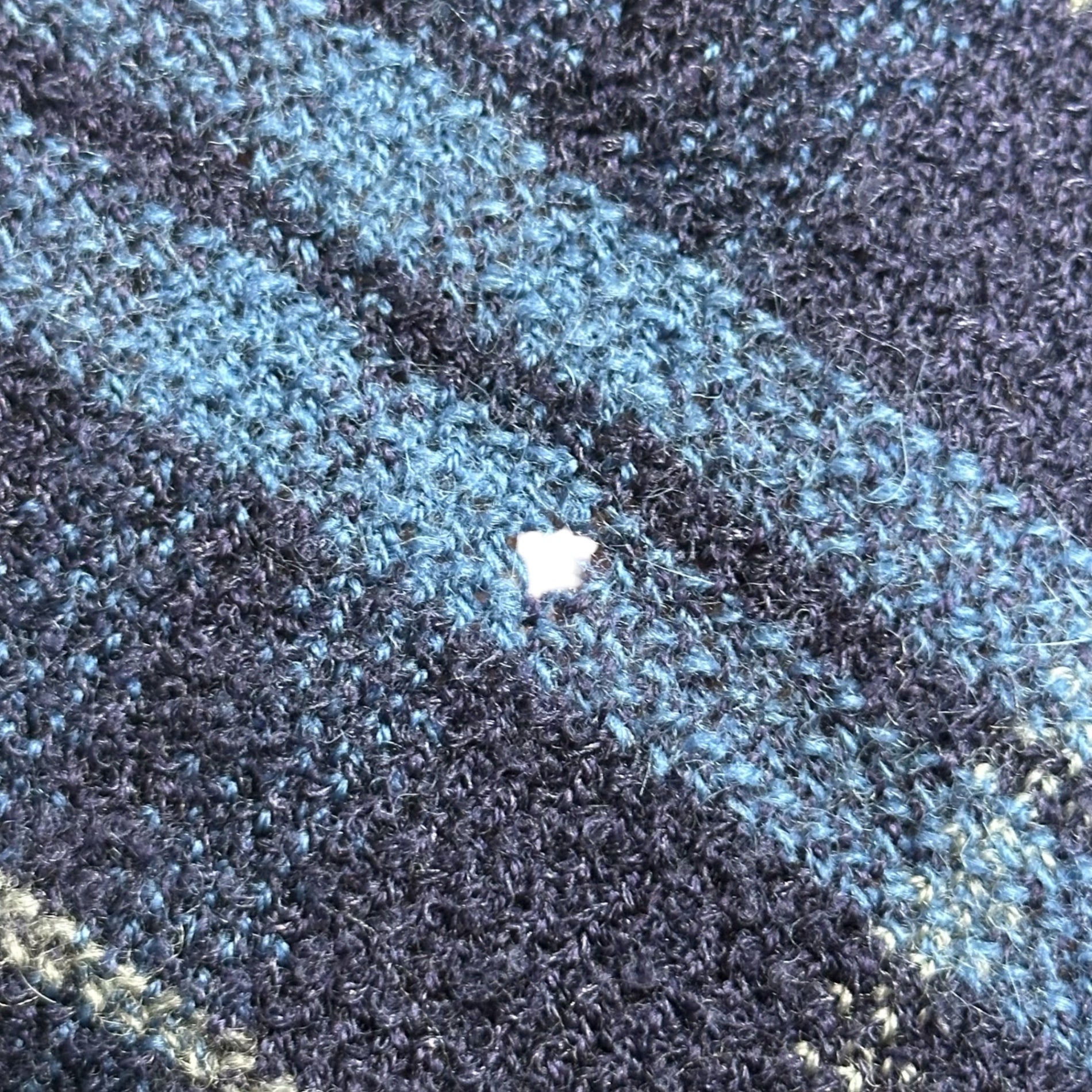 YOHJI YAMAMOTO+NOIR(ヨウジヤマモトプリュスノアール) Wool Angora Buttonless Jacket ウール アンゴラ ボタンレス ジャケット NN-T39-934 3 パープル×ブルー